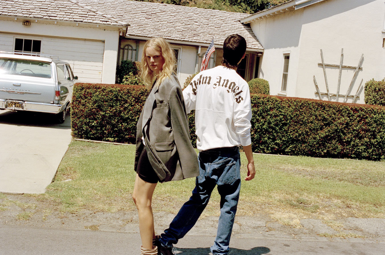 Browns Fashion Shoot This Is Suburbia Hanne Gaby Odiele and John Swiatek