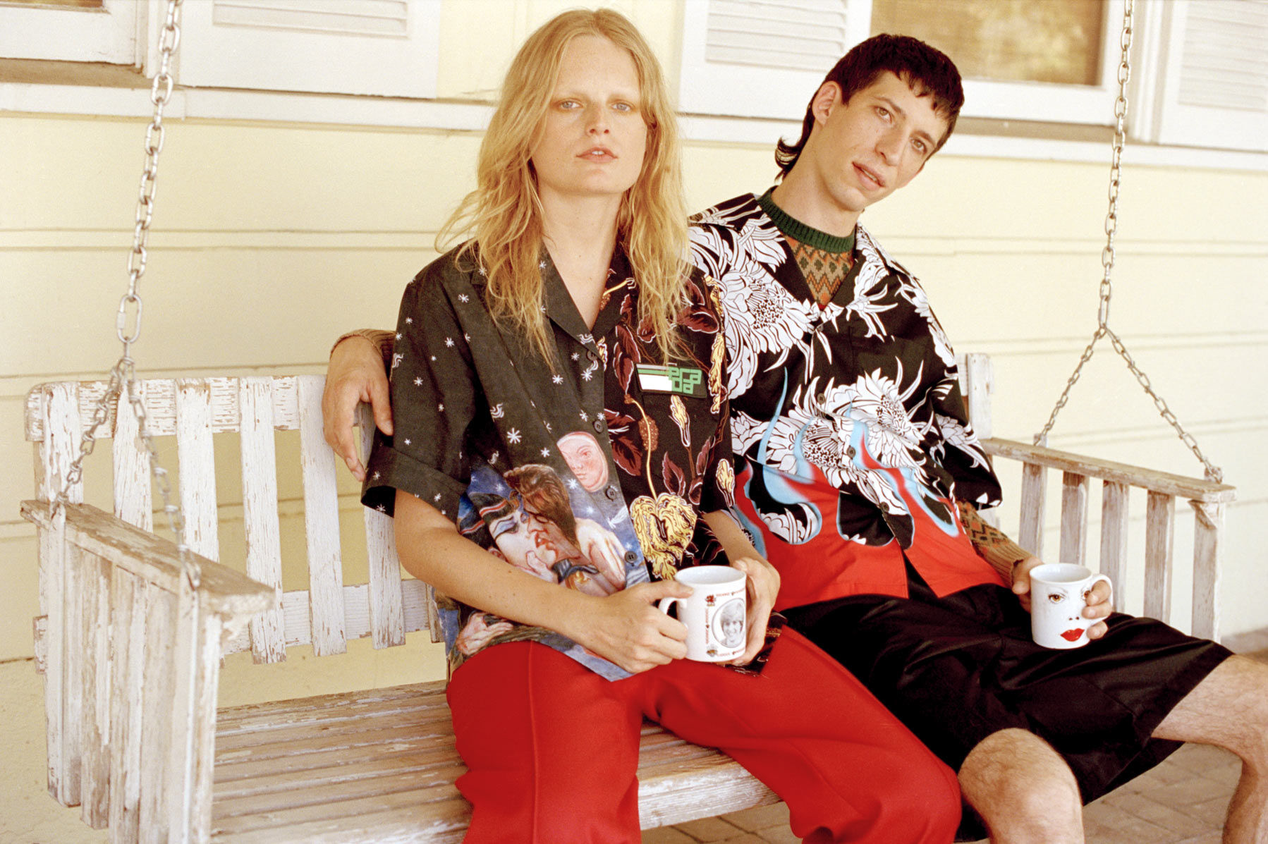 Browns Fashion Shoot This Is Suburbia Hanne Gaby Odiele and John Swiatek