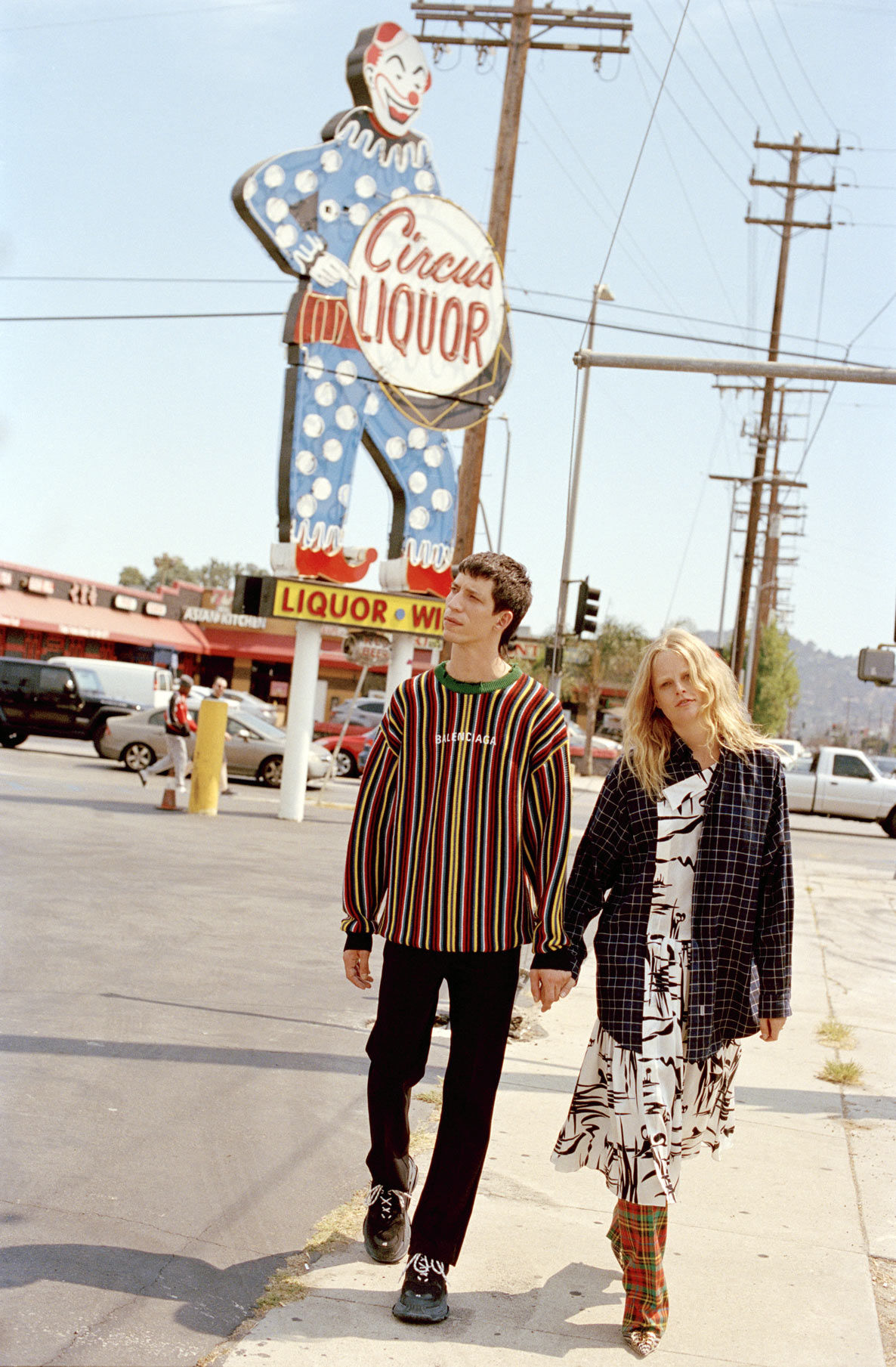 Browns Fashion Shoot This Is Suburbia Hanne Gaby Odiele and John Swiatek
