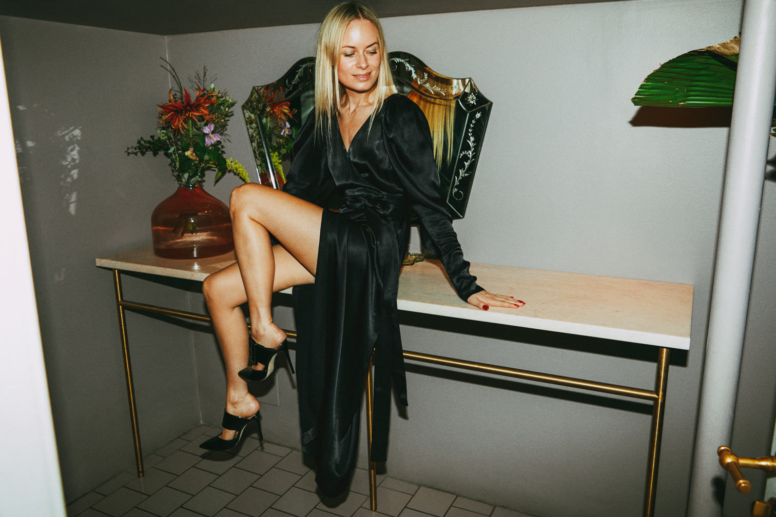 black rotate dress