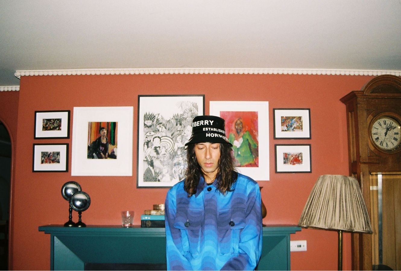 Burberry Black Logo Leather Bucket Hat