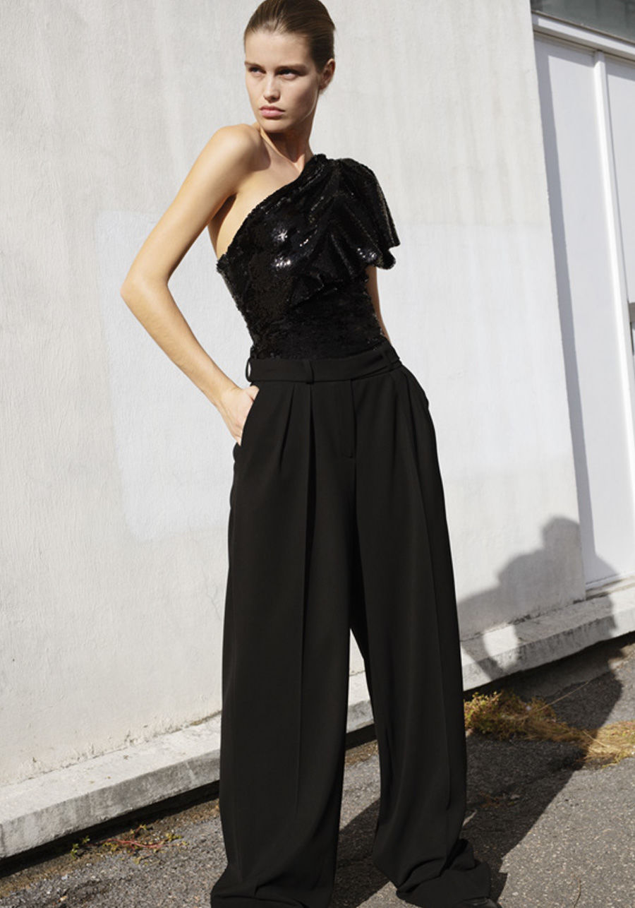 Alexandre Vauthier One Shoulder Sequin Bodysuit SS19