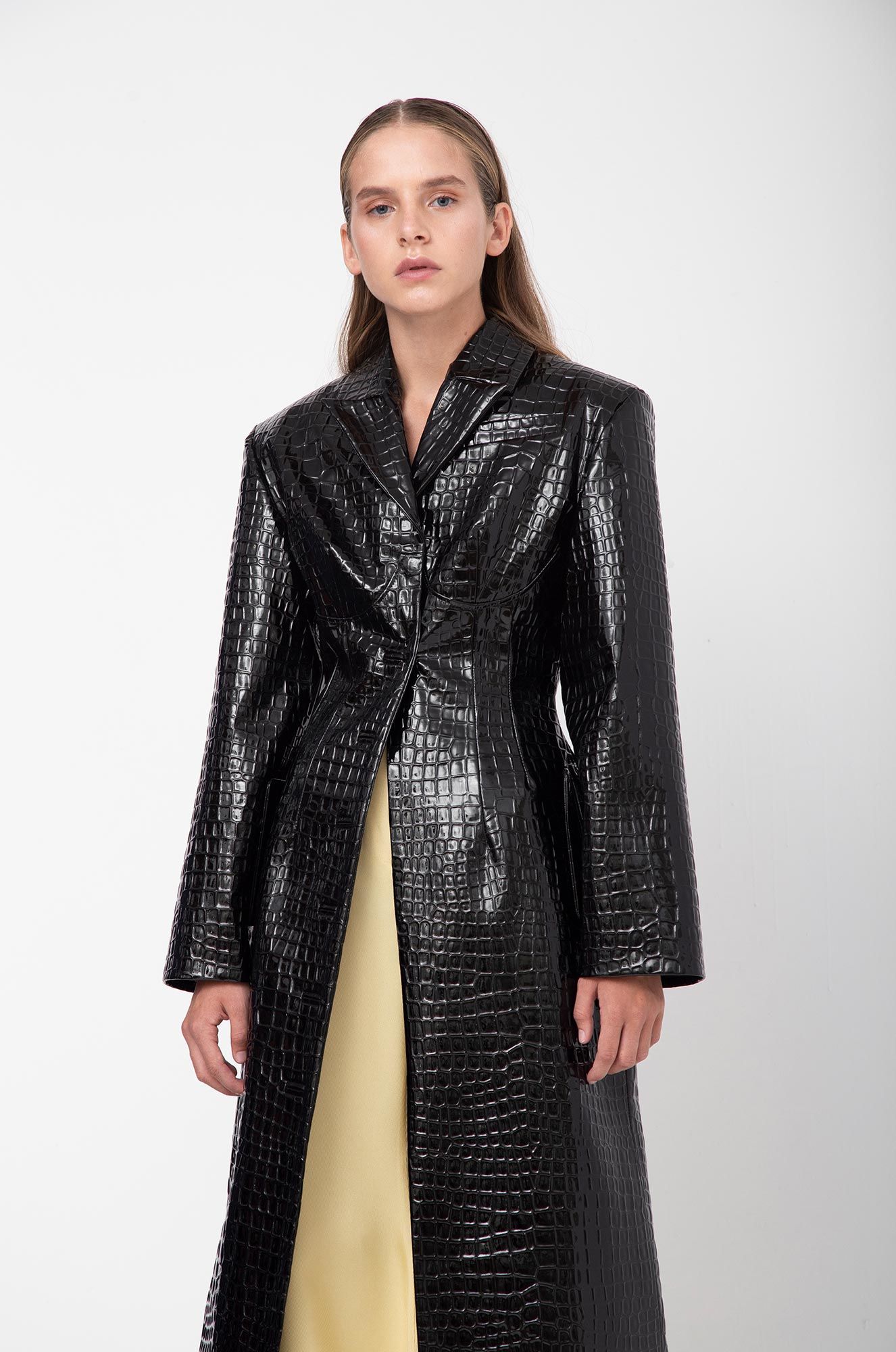 Aleksandre Akhalkatsishvili Mock Croc Trench Coat