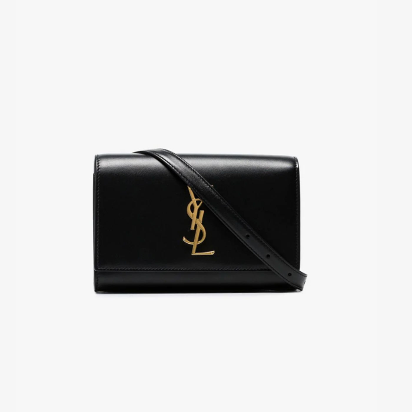 Saint Laurent Mini YSL Leather Belt Bag