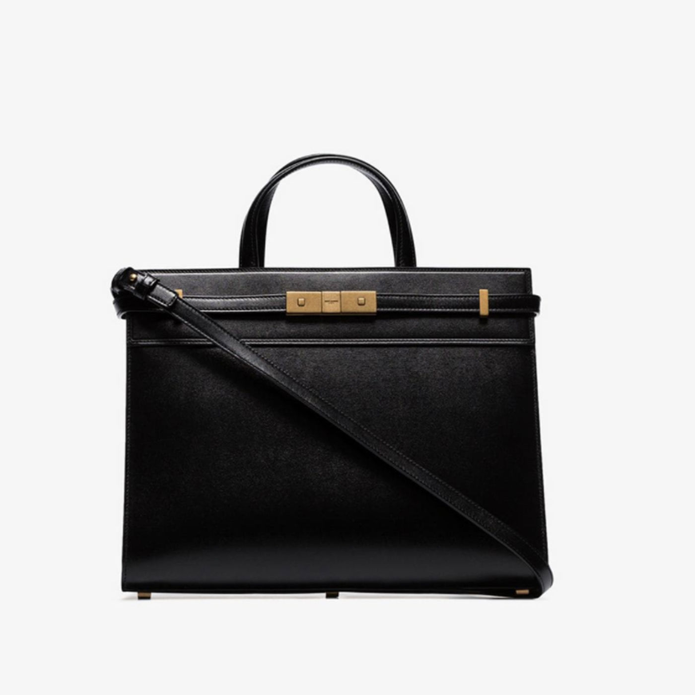 Saint Laurent Black Manhattan Small Tote Bag