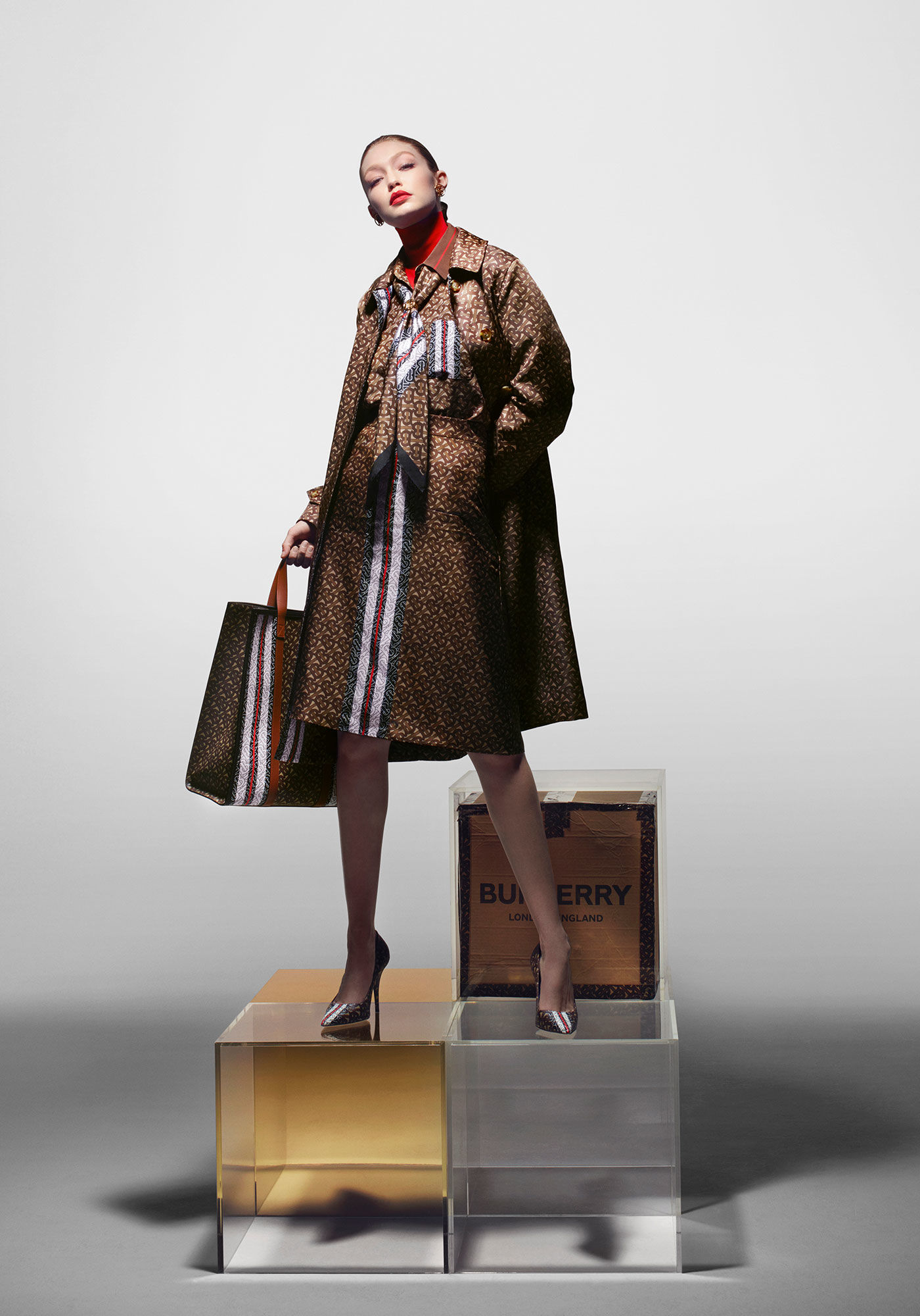 Gigi Hadid Burberry Monogram AW19