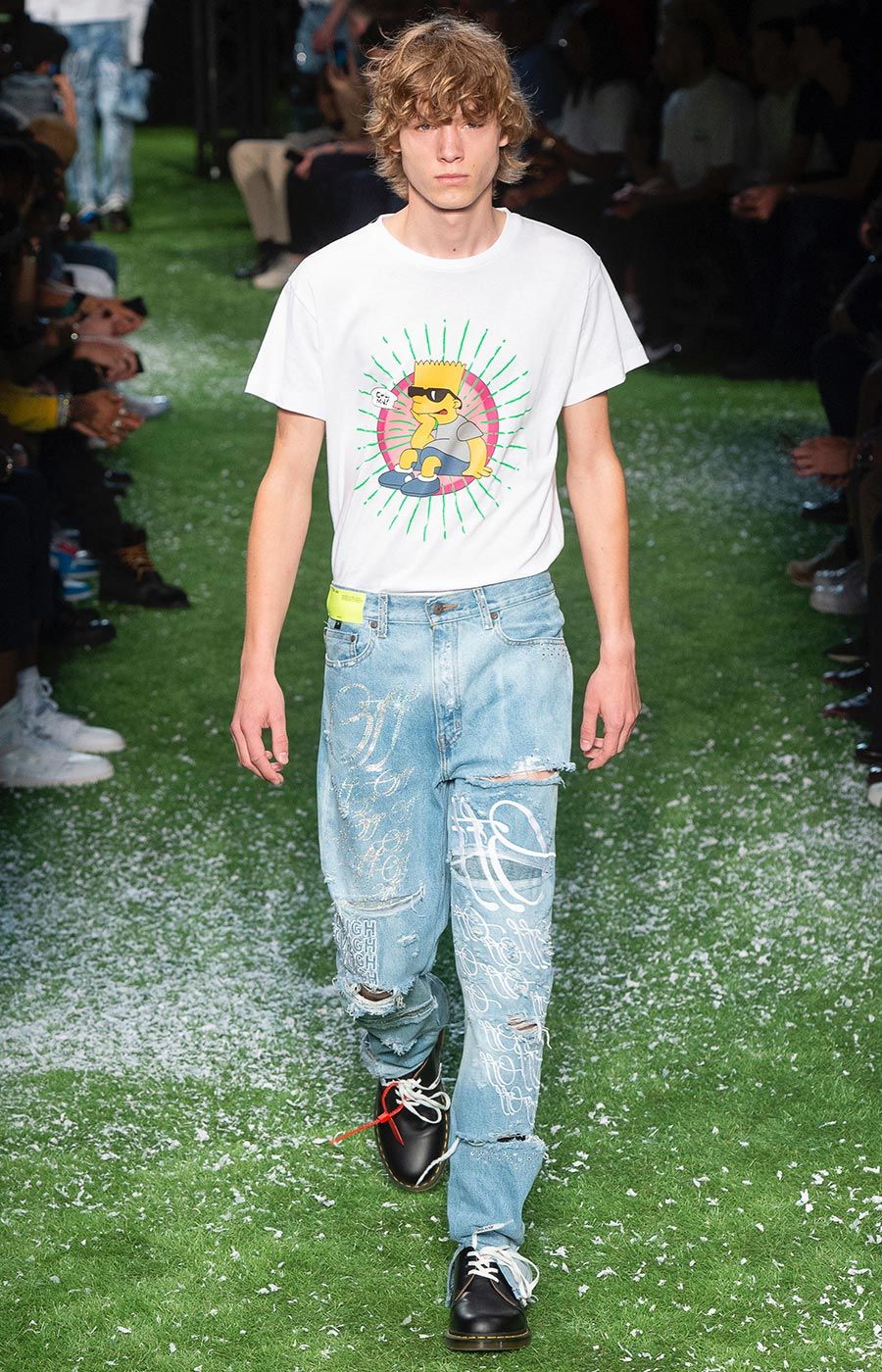 Off-White Bart Print T-Shirt SS19 Menswear