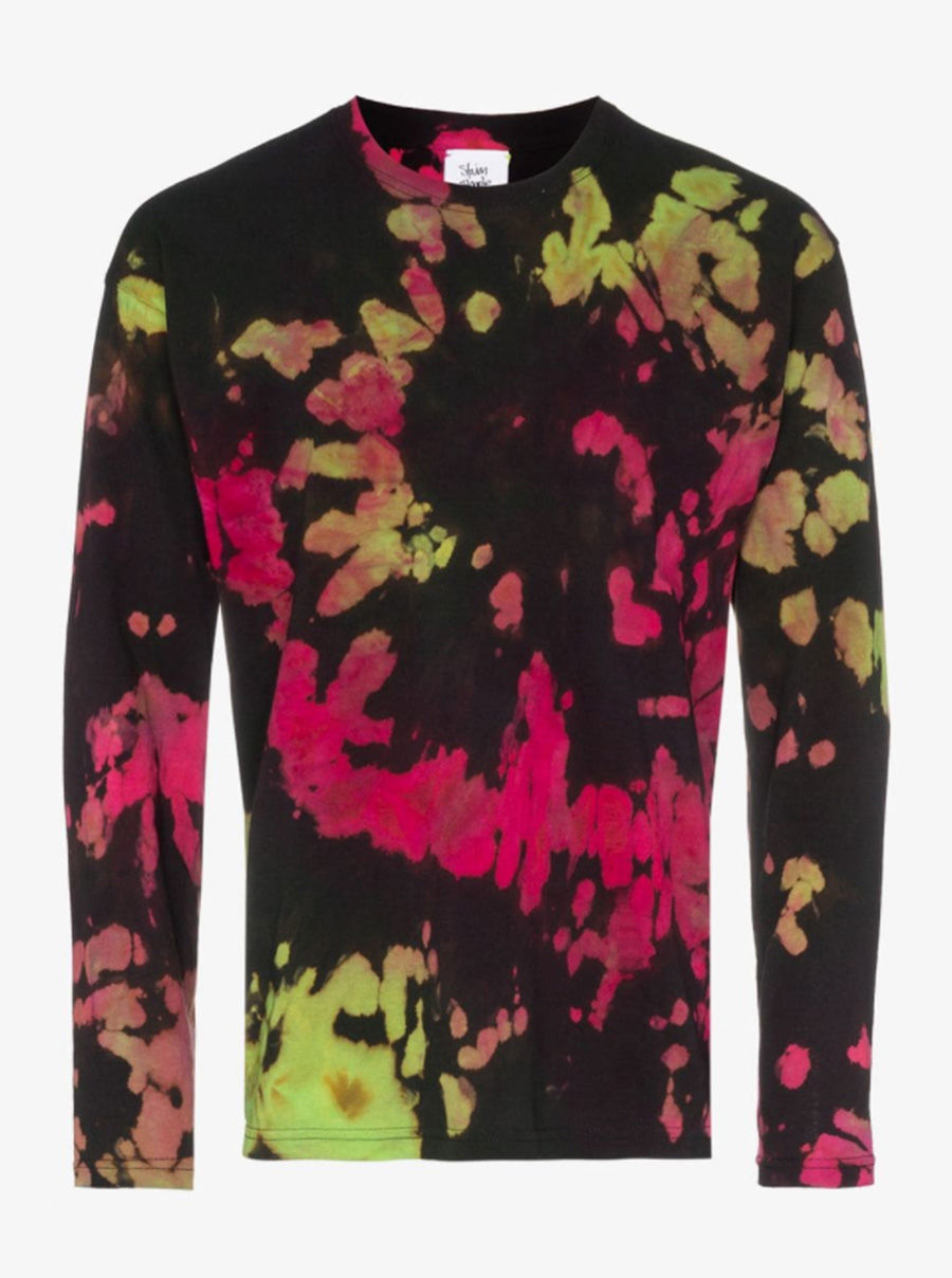 Stain Shade Tie Dye Print Long Sleeve T-Shirt