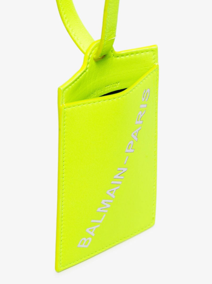 Balmain Acid Yellow Logo Cardholder