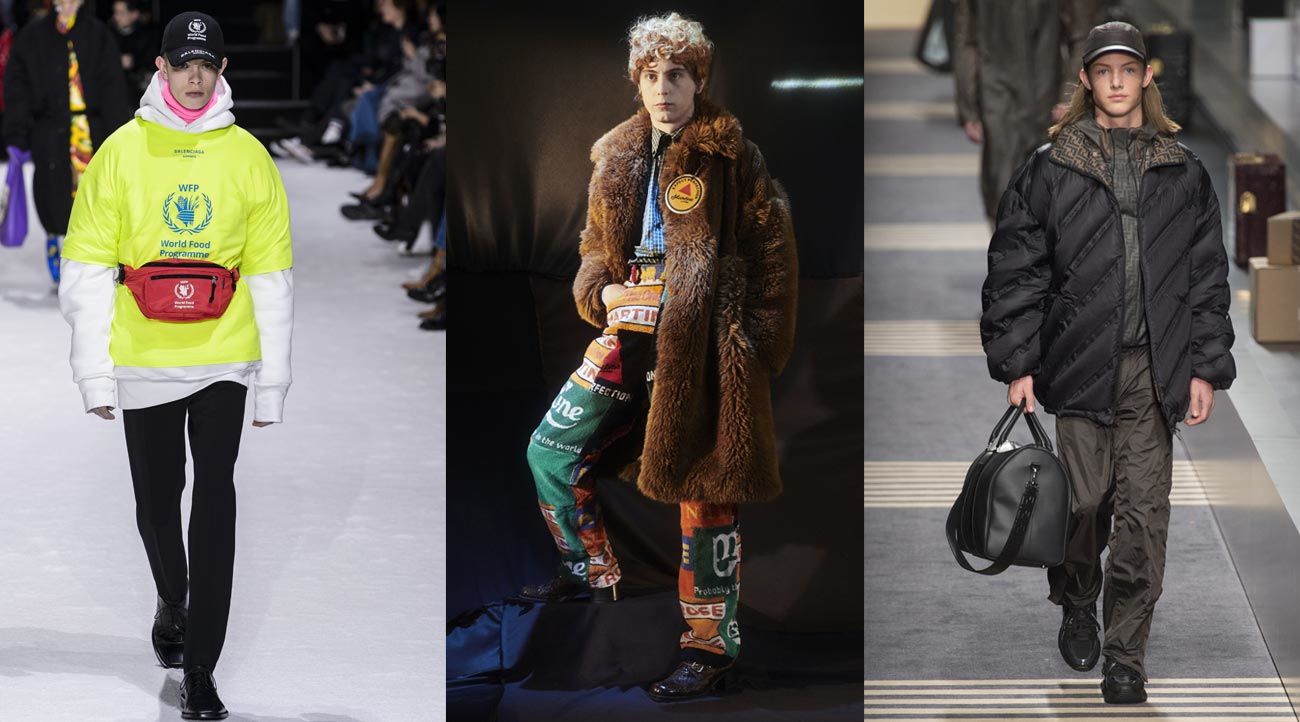 Balenciaga, Martine Rose, Fendi Menswear AW18