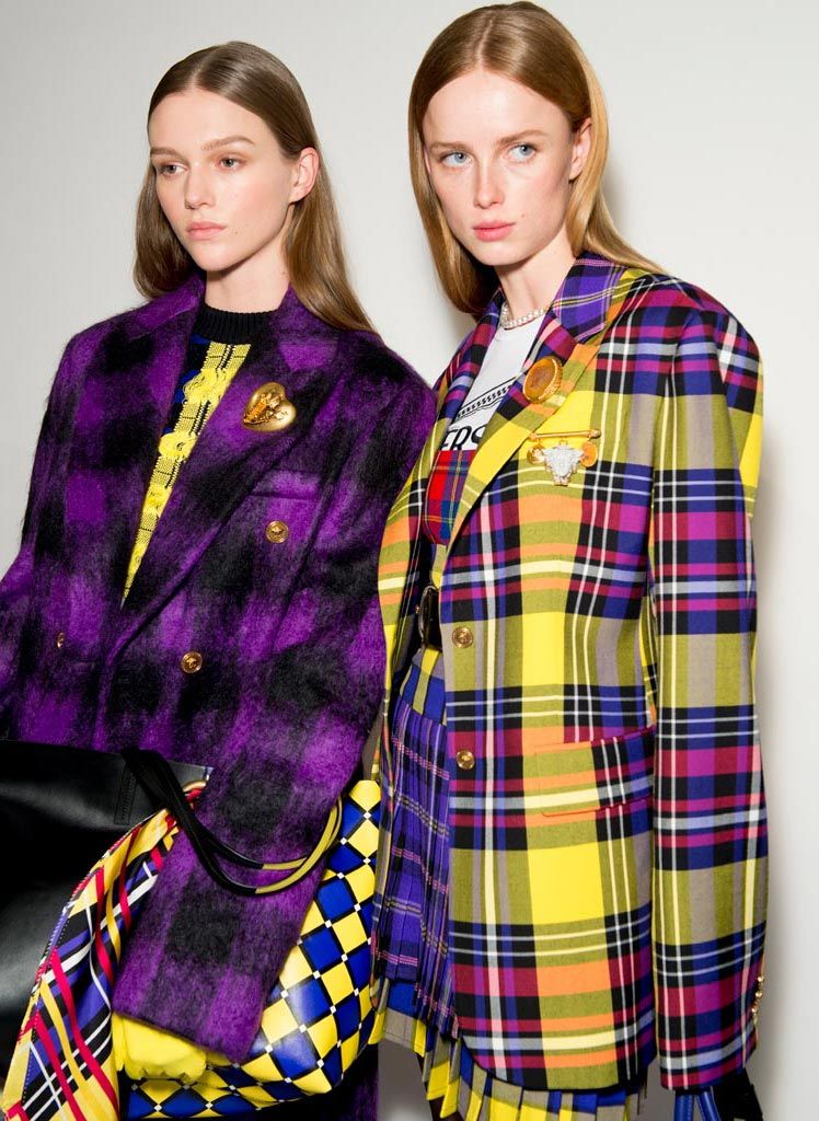 Versace Tartan Wool Blazer