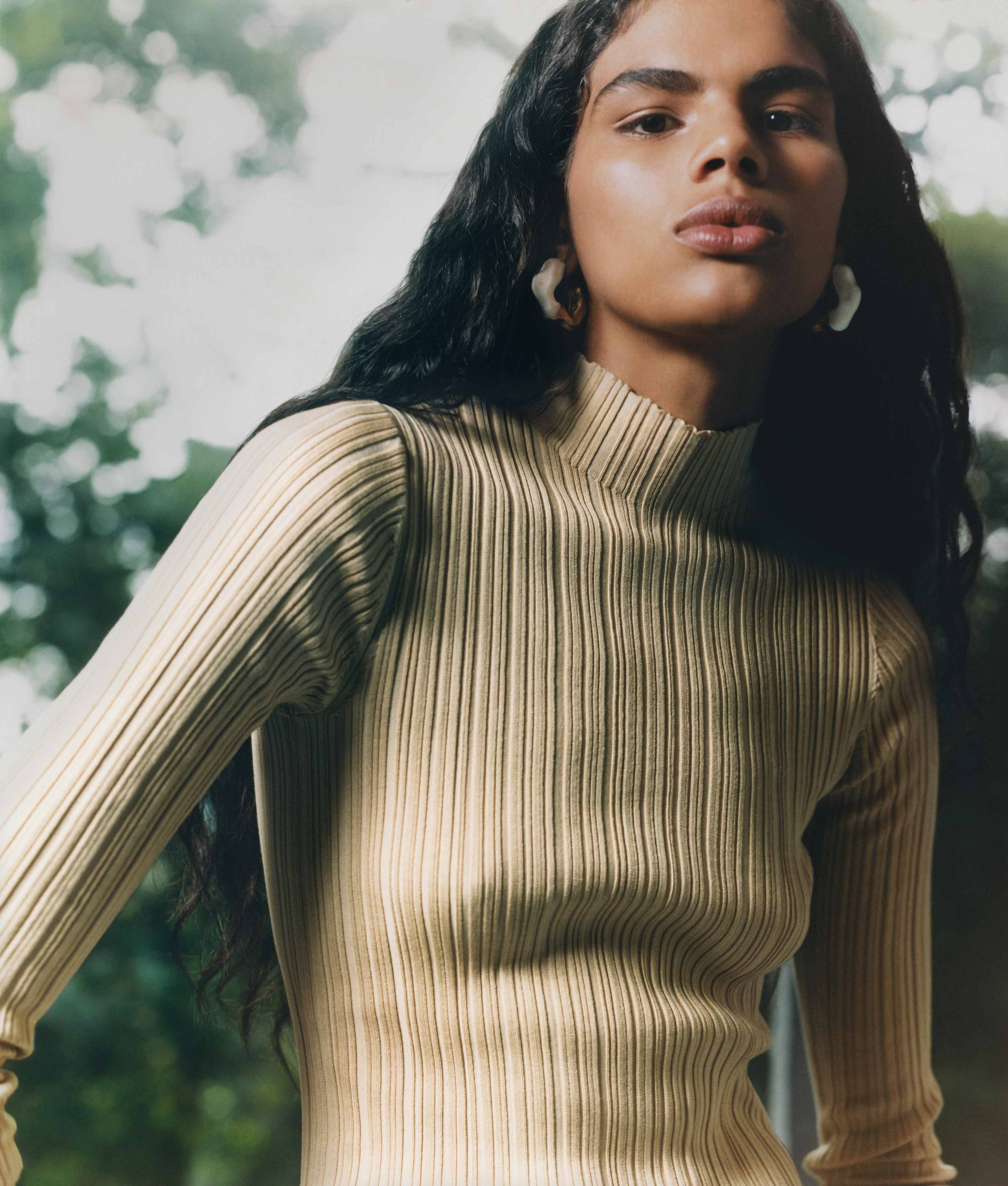 Model wears Acne Studios