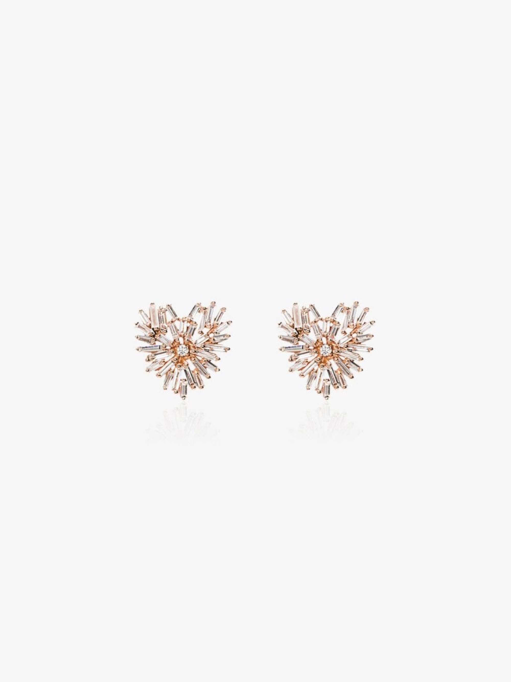 Suzanne Kalan 18k Rose Gold Heart Diamond
