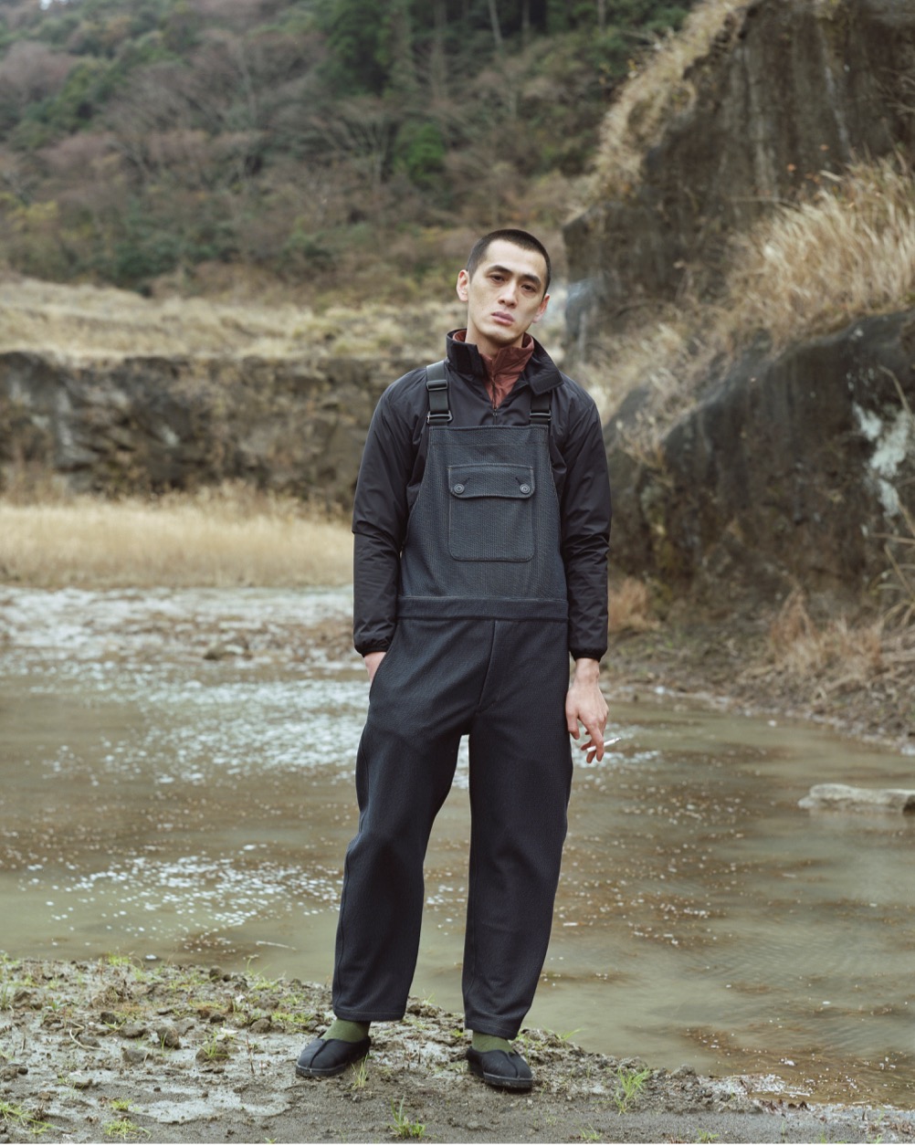 Snow Peak AW19 Black Dungarees