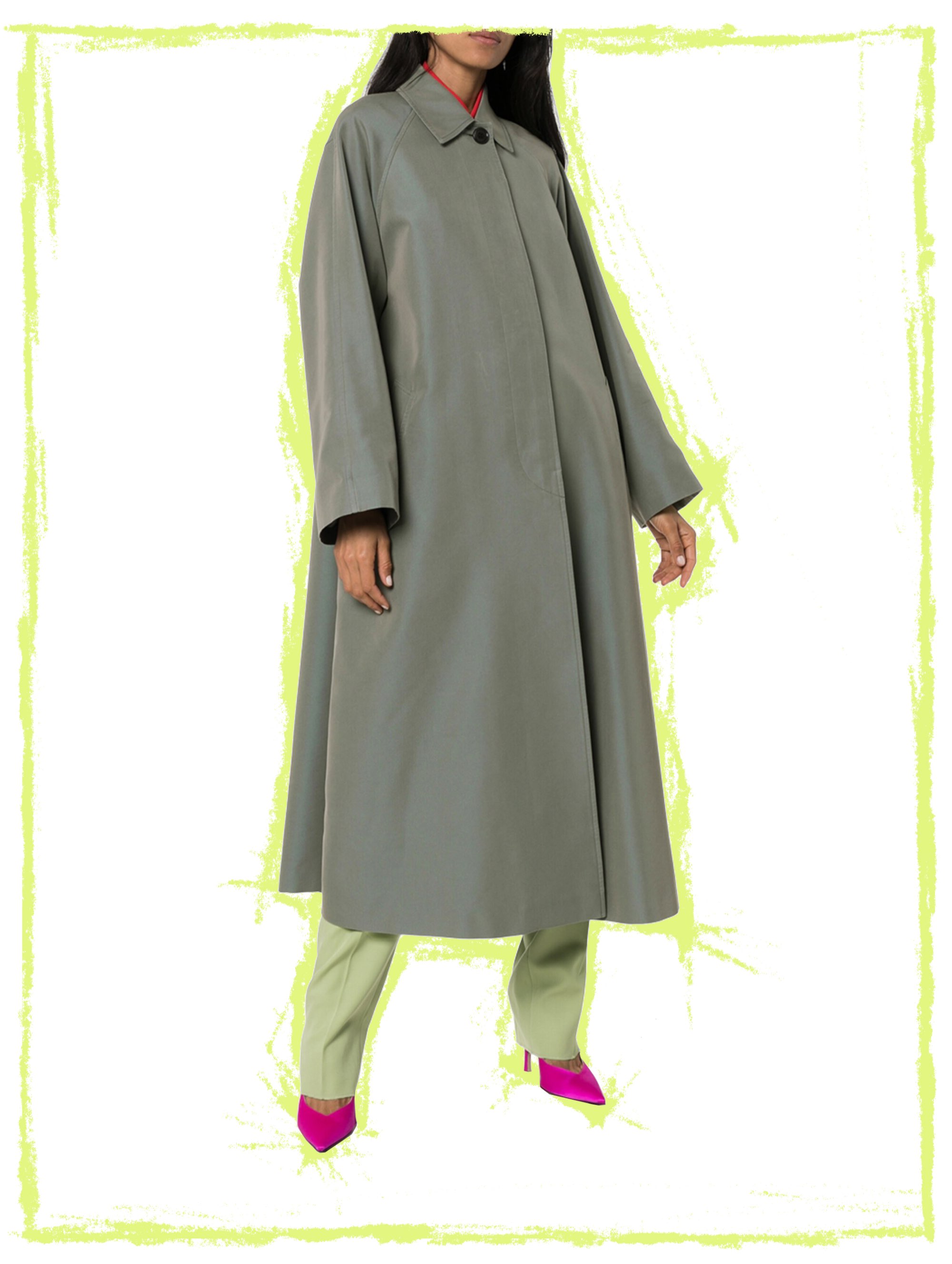 Ray Iridescent Coat by Dries Van Noten