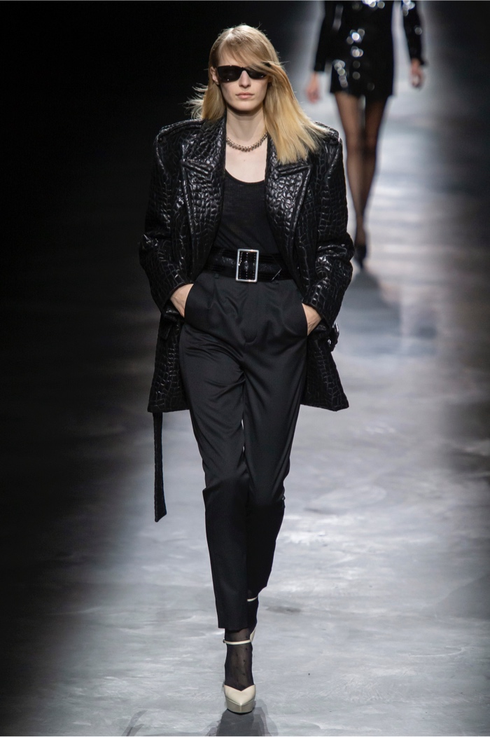 Saint Laurent AW19 High Waisted Tailored Trousers