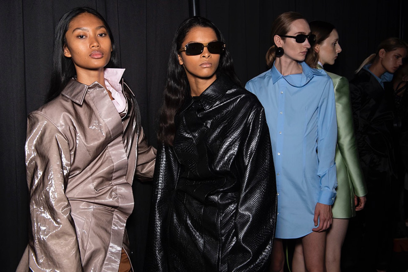 Models backstage at the Y/Project SS20 show shot by Jasan Lloyd Evans.