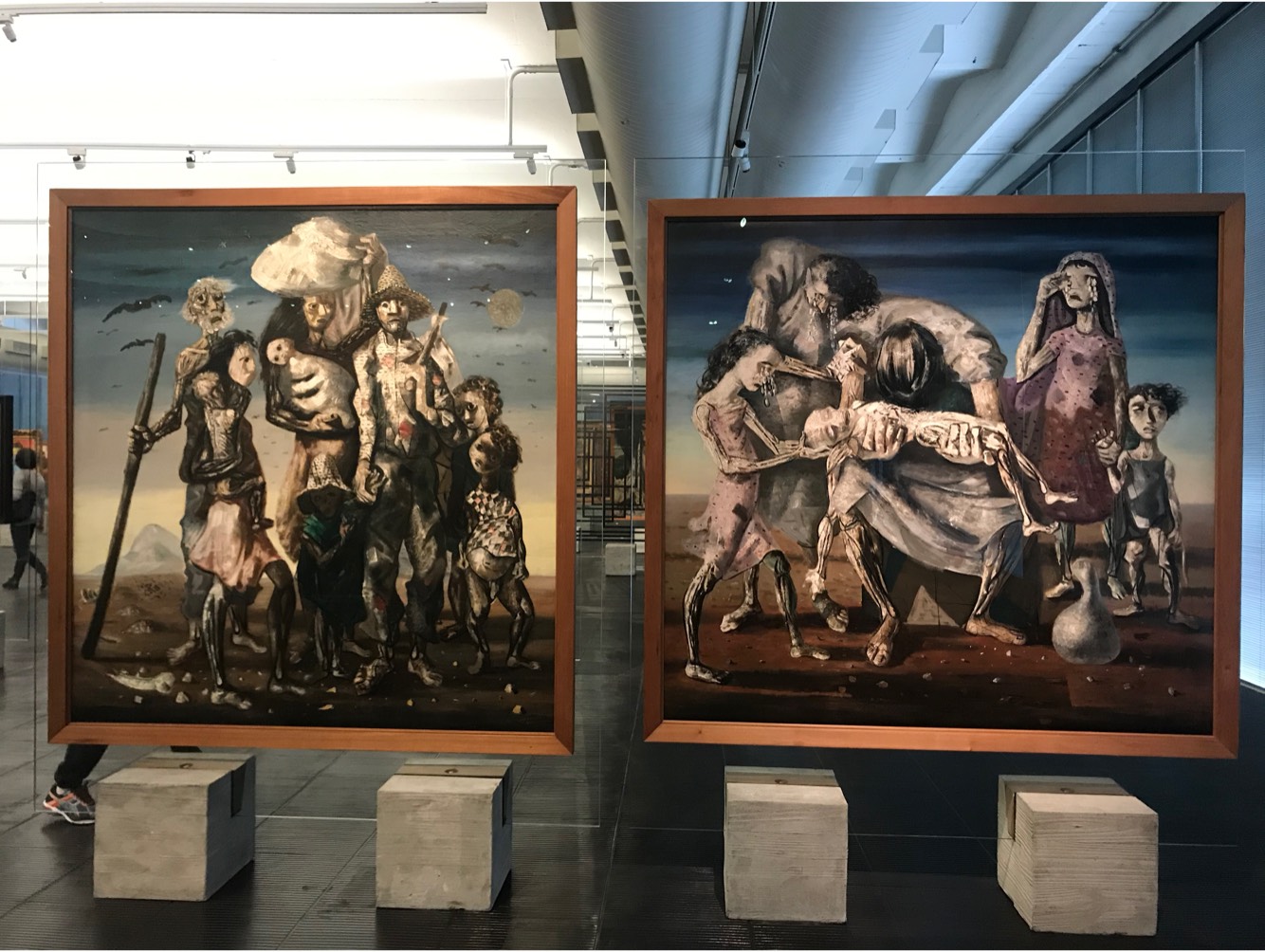 Paintings at the modern art museum