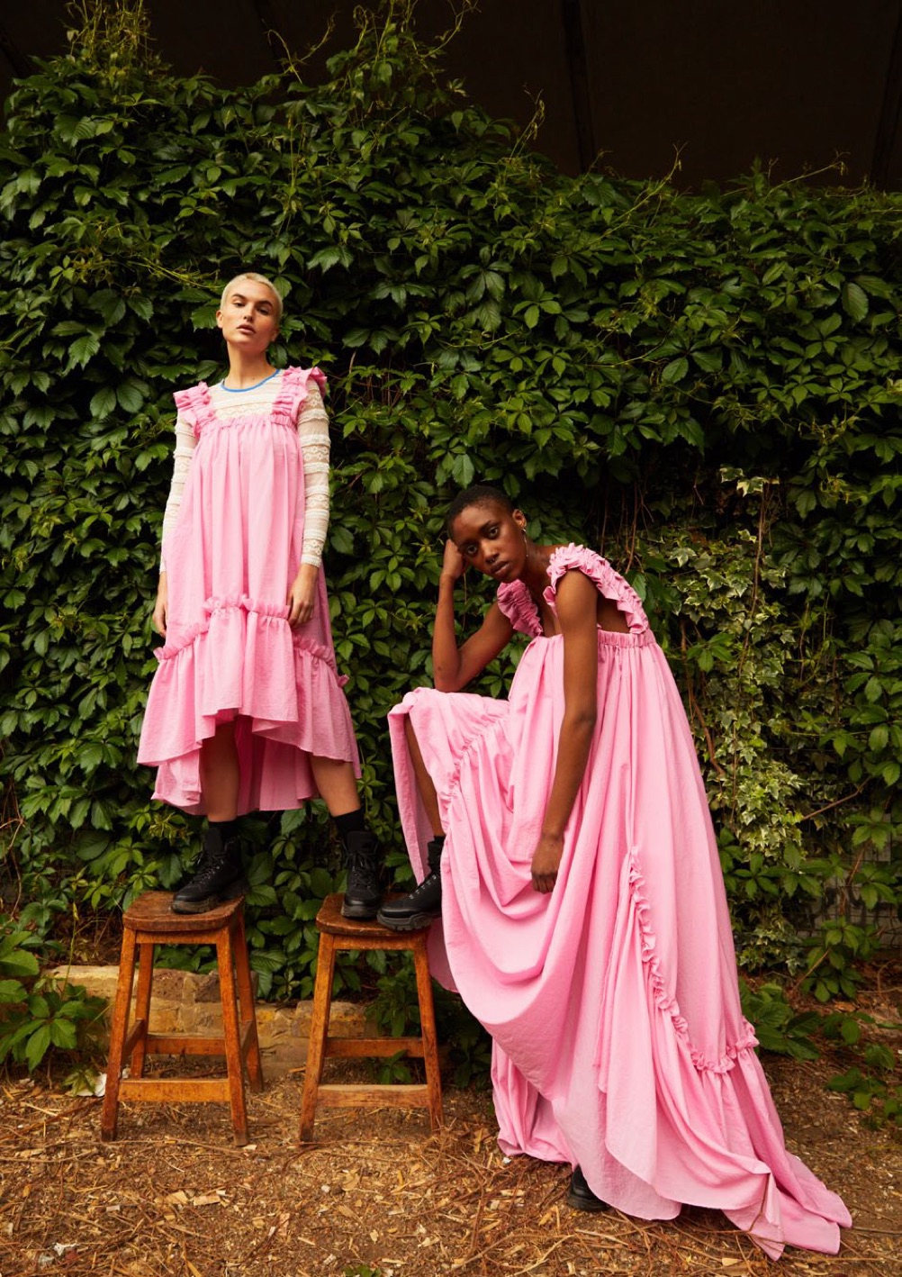 Brøgger Evie Asymmetric Ruffled Maxi Dress