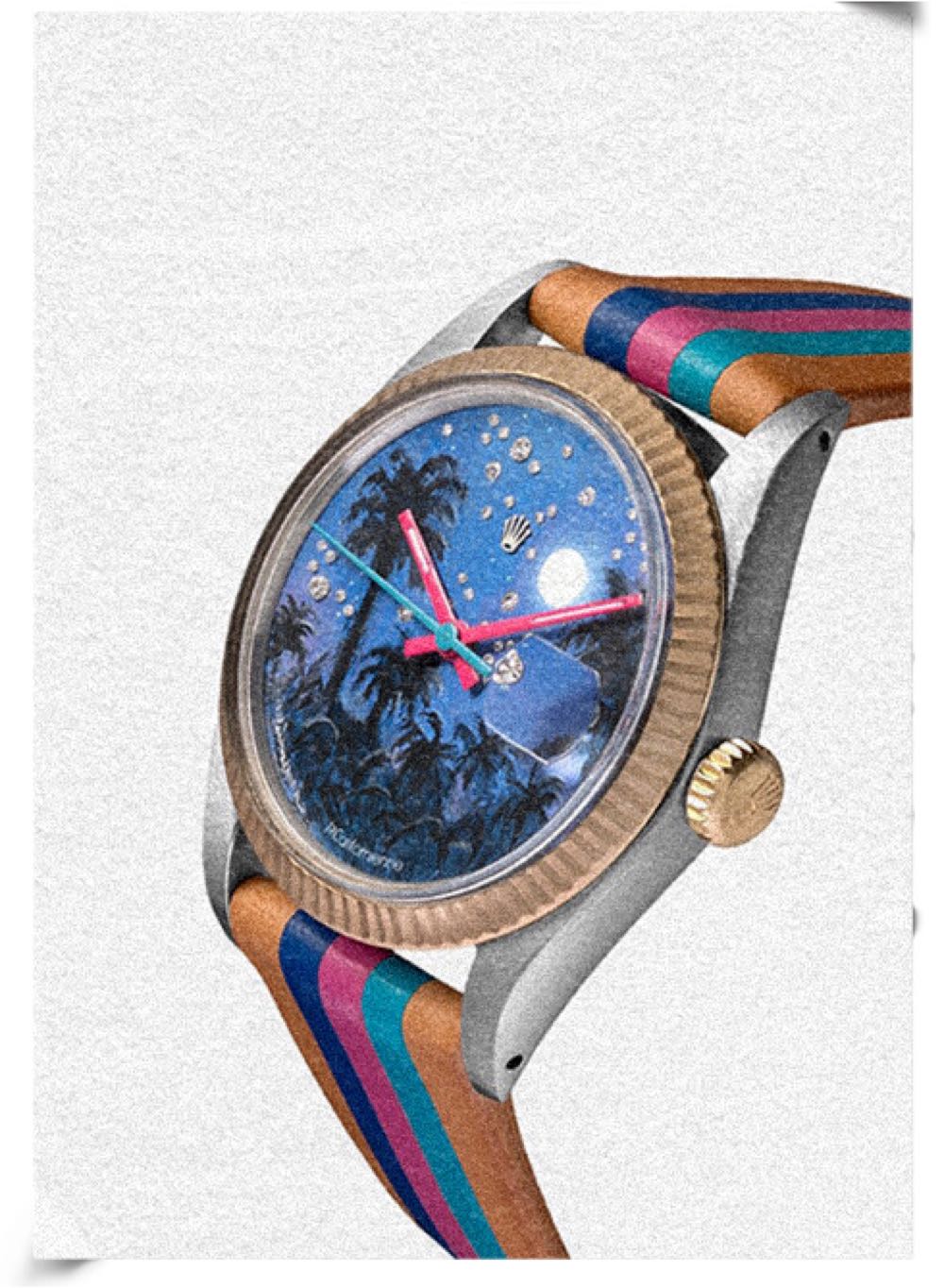 La Californienne Rolex Night Sky Palm 35mm