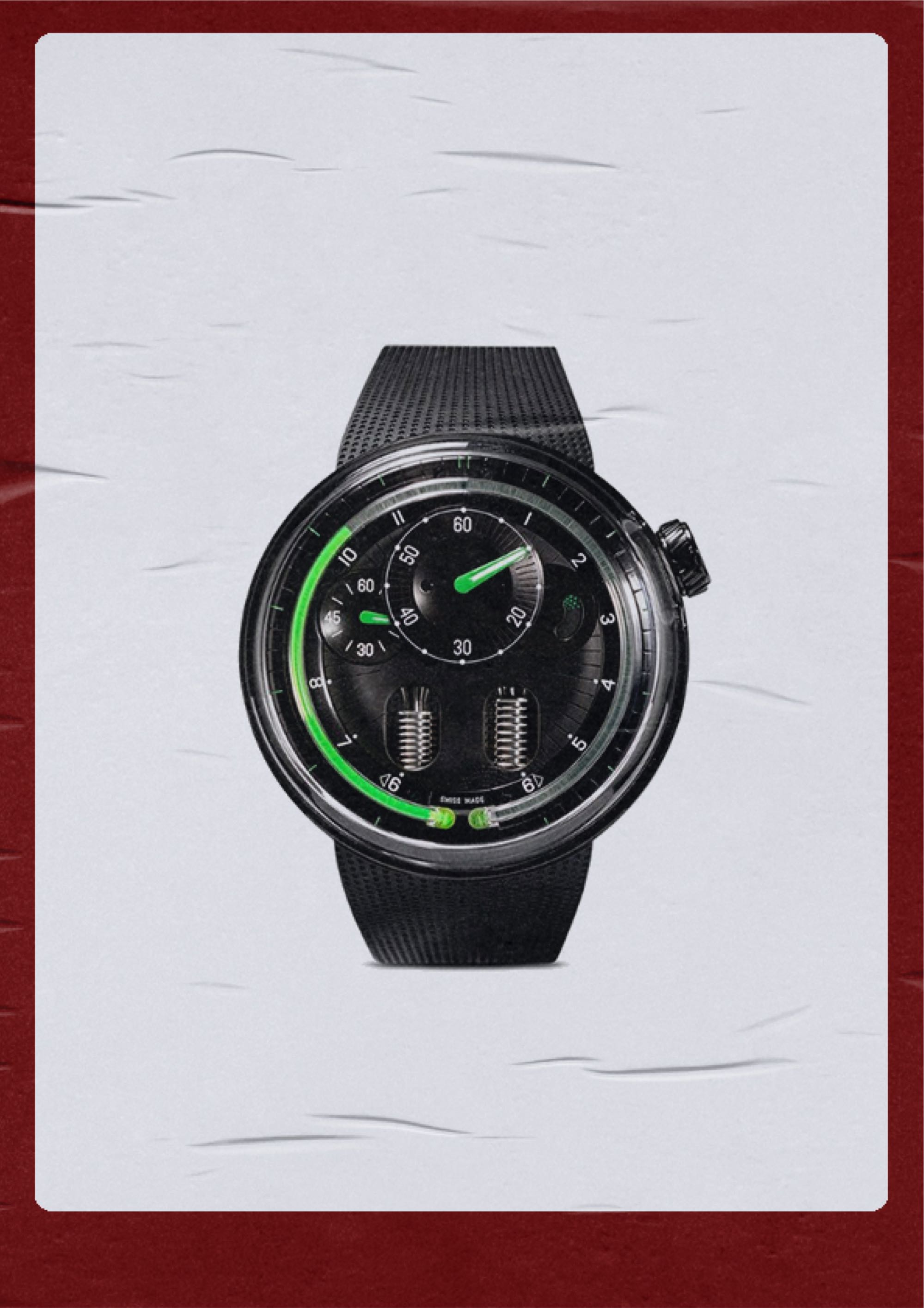 Hyt Black And Green H0 Watch