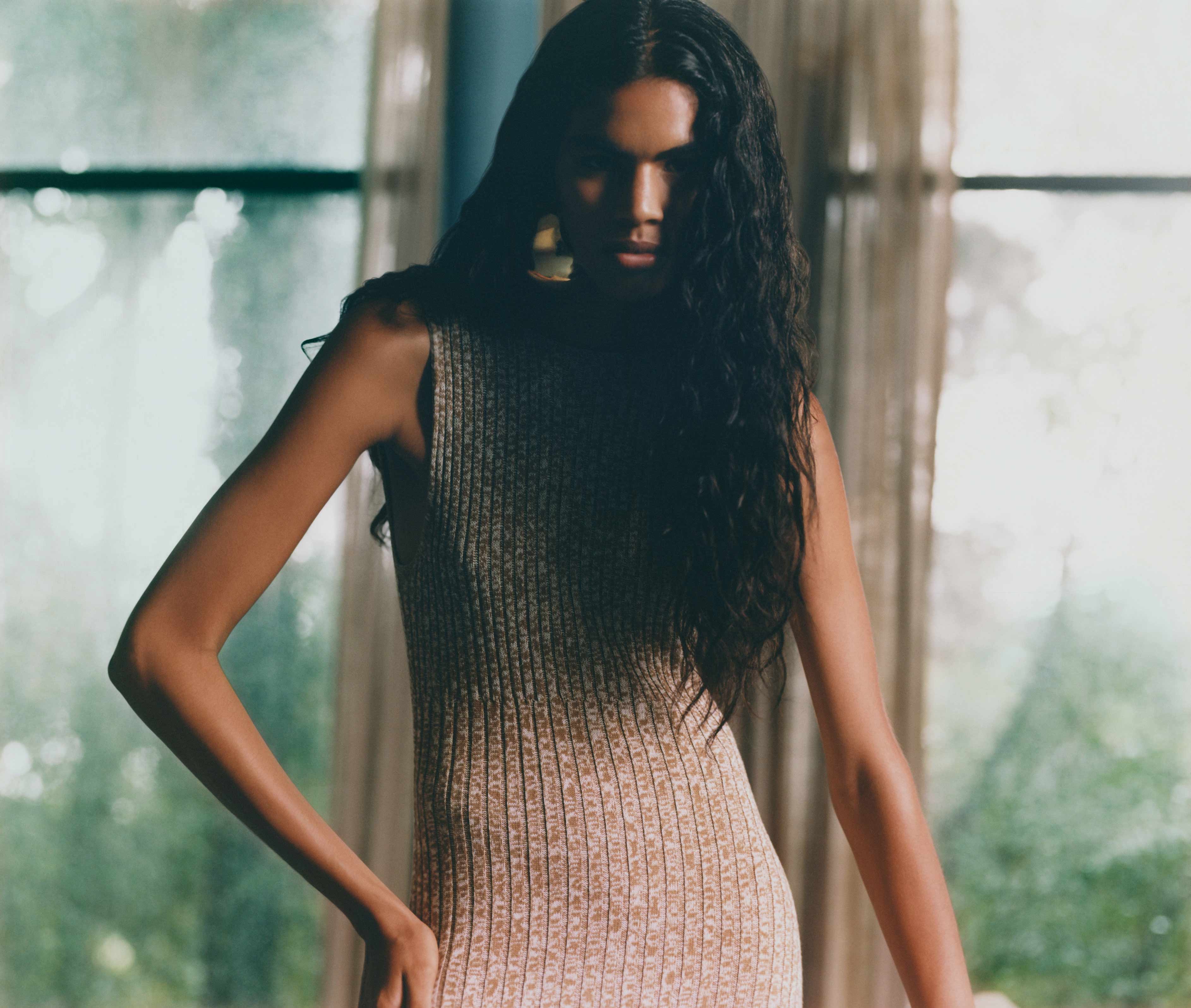 Model wears Joseph dress
