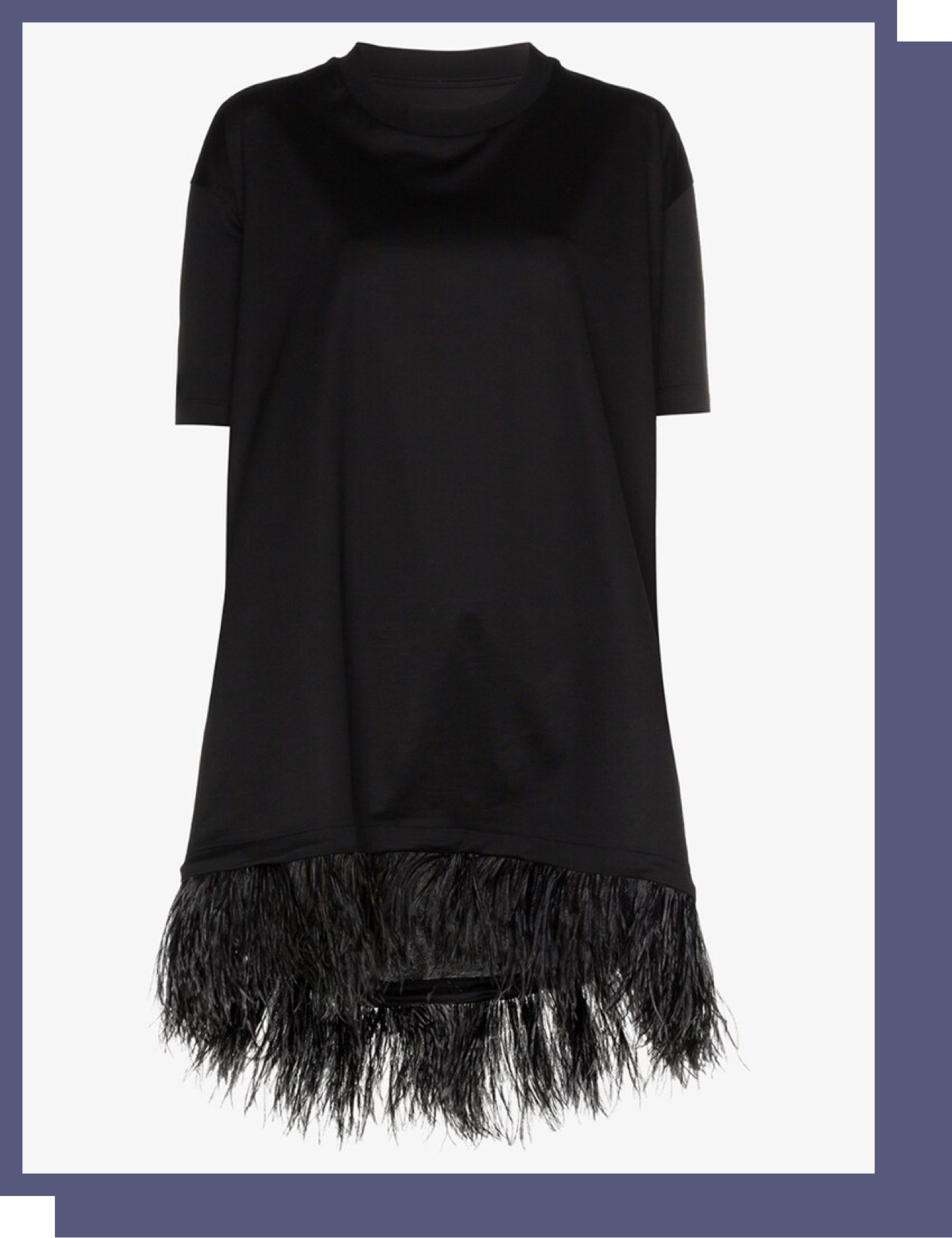 Marques'Almeida Feather Hem Cotton T-Shirt