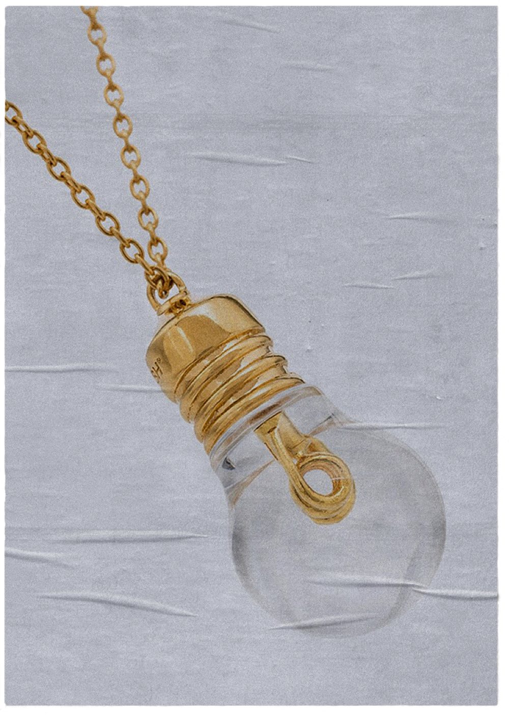 AMBUSH Gold-Plated Silver Light Bulb Pendant Necklace