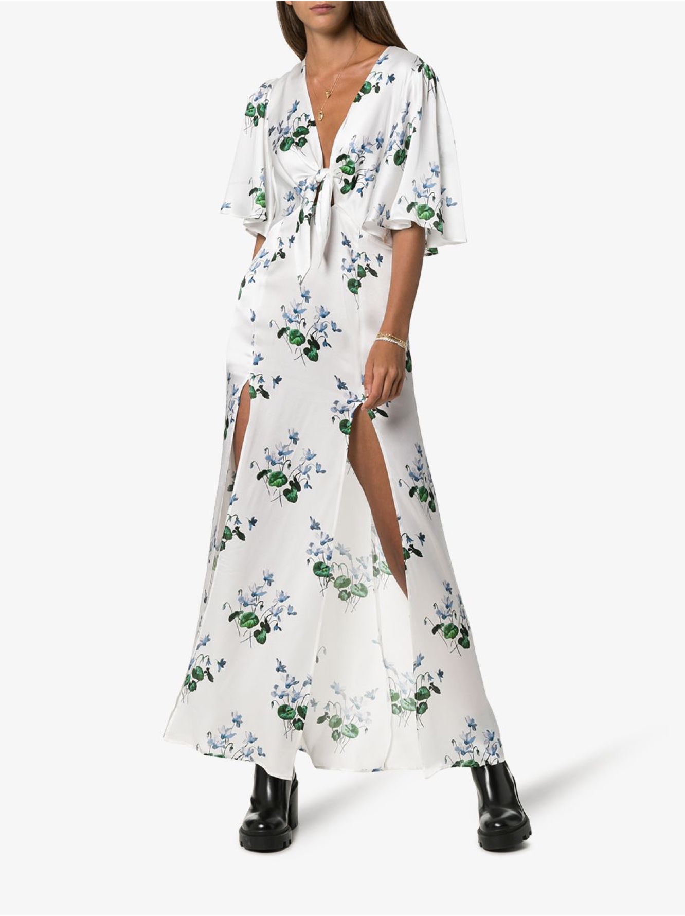 a floral dress