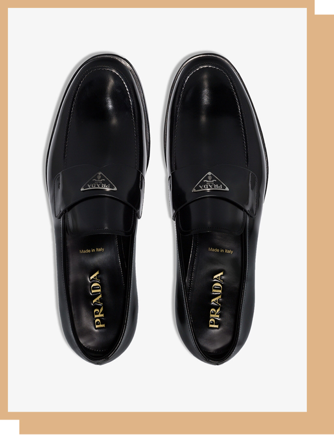 Prada Logo-Plaque Loafers