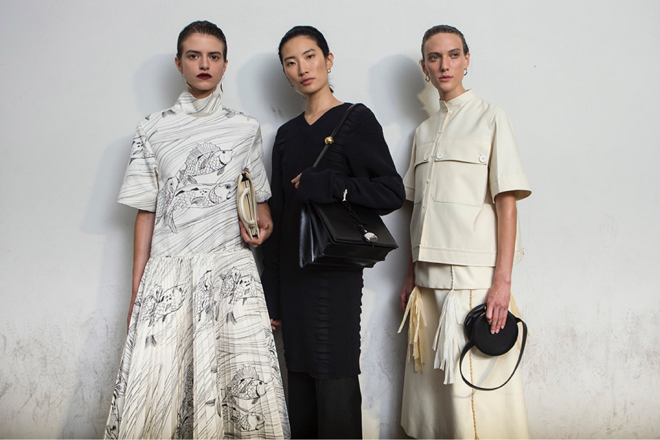 Models backstage at Jil Sander SS20 show