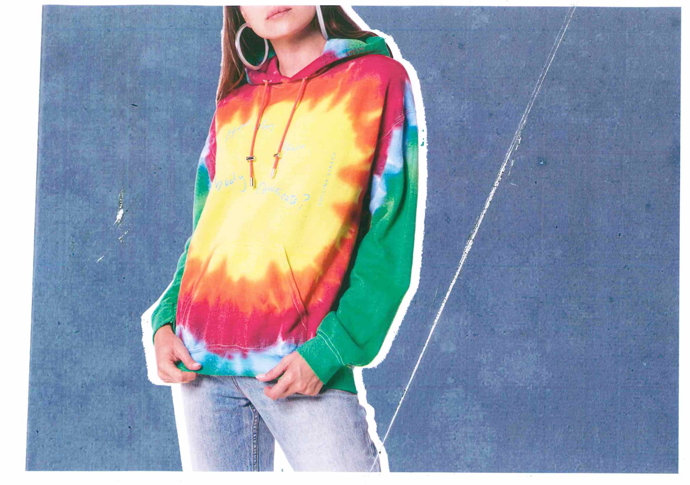 collina Strada tie dye printed hoodie