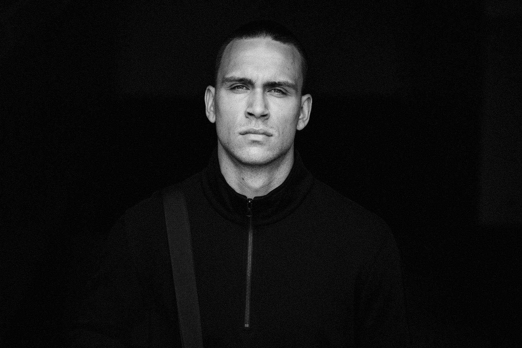 Model wearing Reigning Champ Cotton Crew Neck Sweatshirt