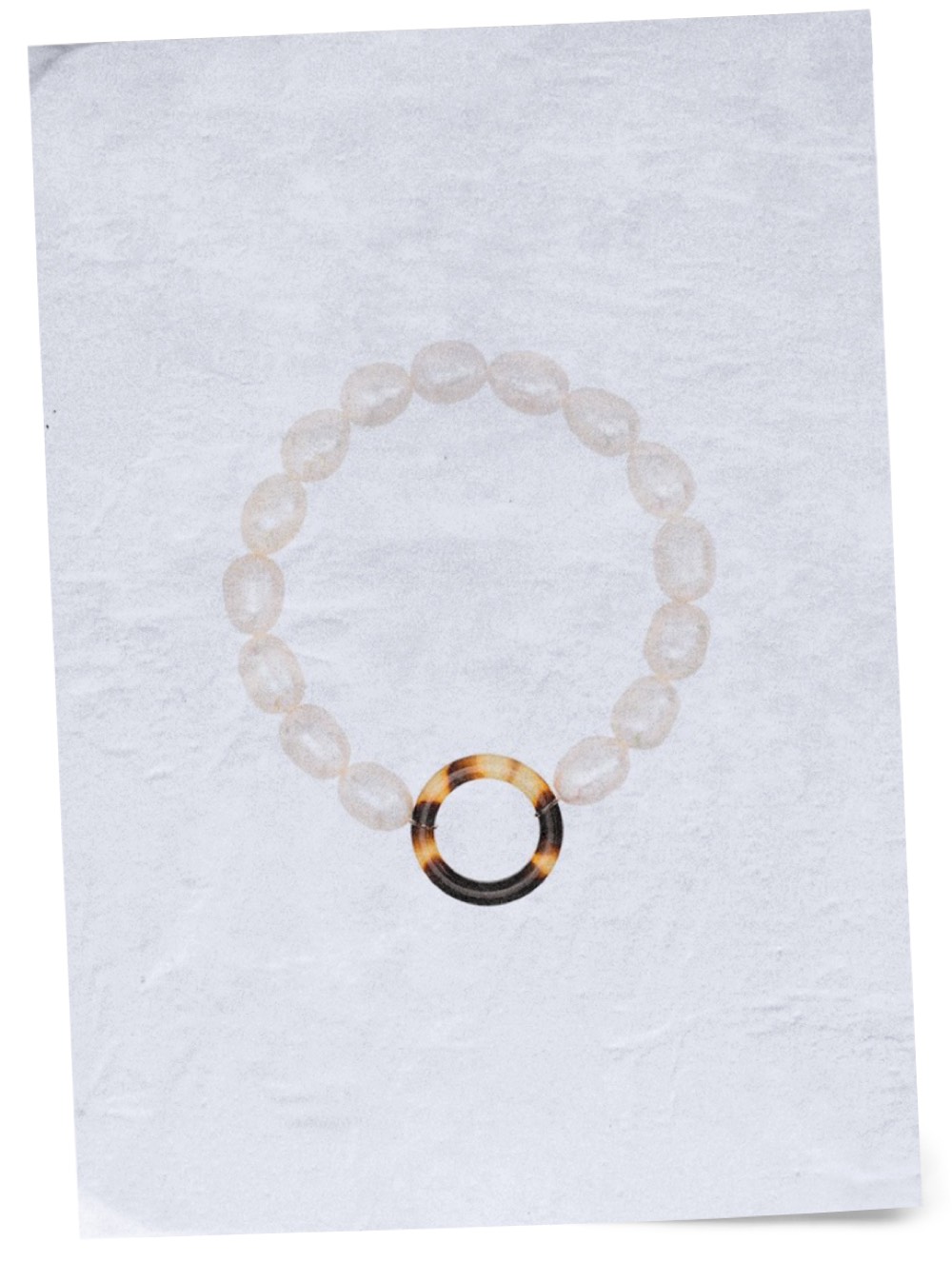 AYM Brown And White Monsoon Pearl Bracelet