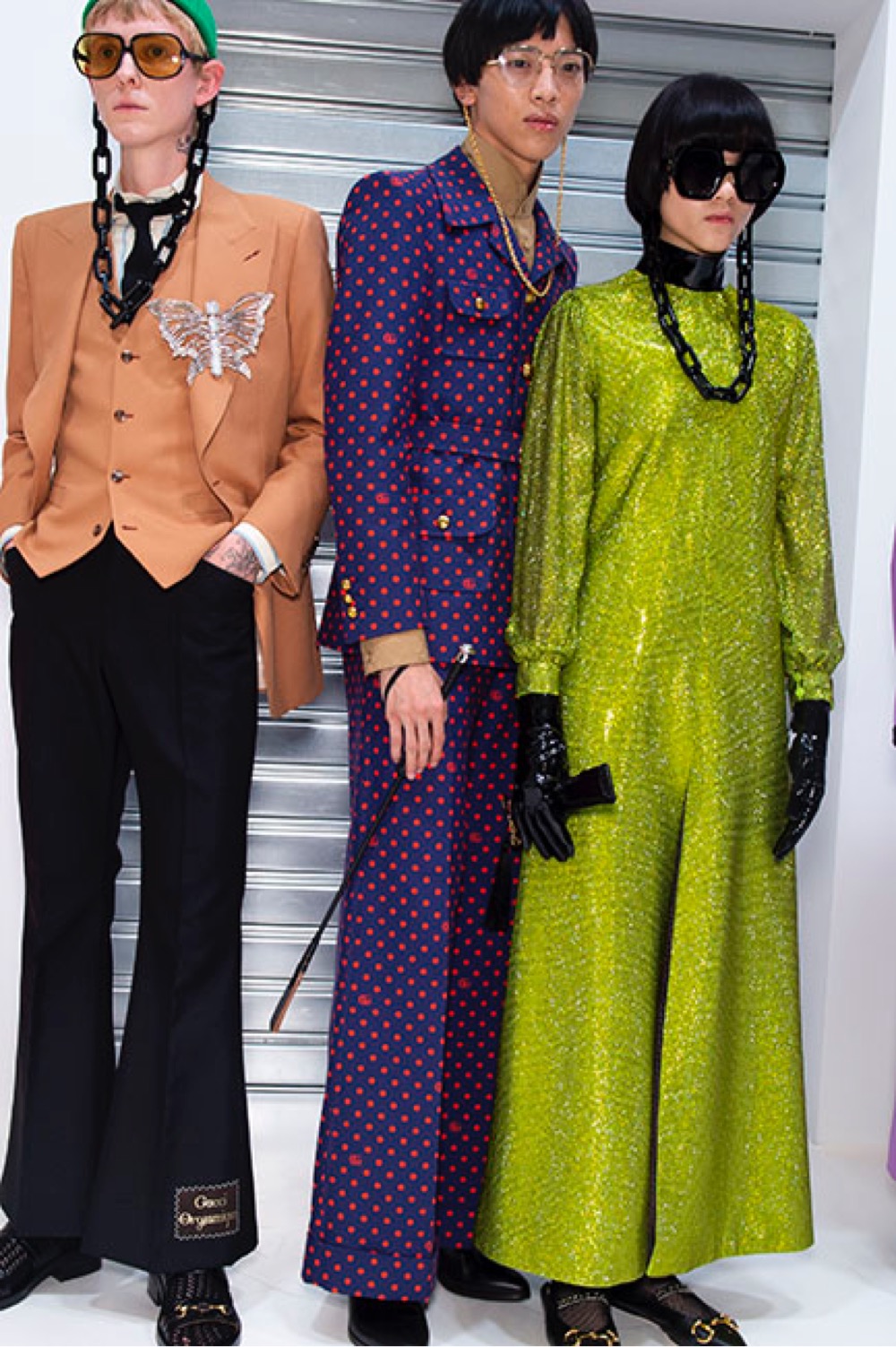 Models backstage at Gucci SS20 show