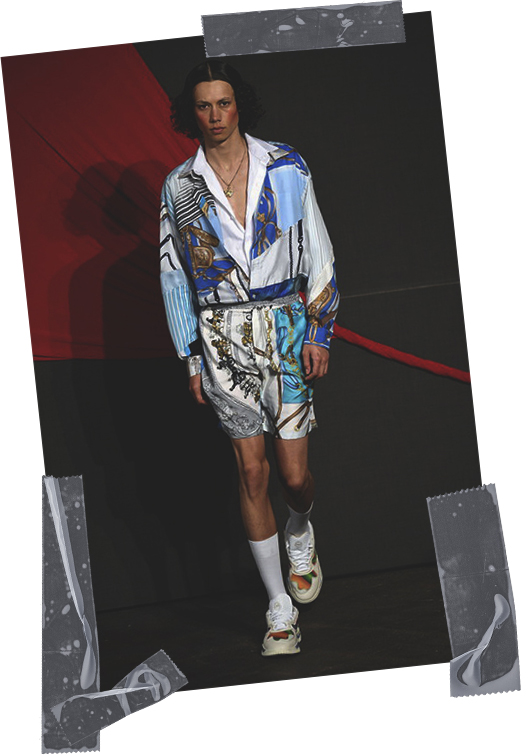 Ahluwalia Studio Men's Print Shirt Shorts SS20 Model