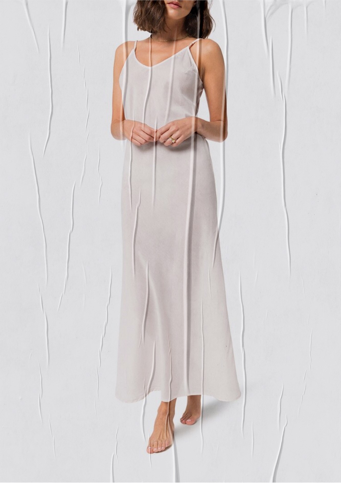 Pour Les Femmes Floor-Length Slip Nightdress