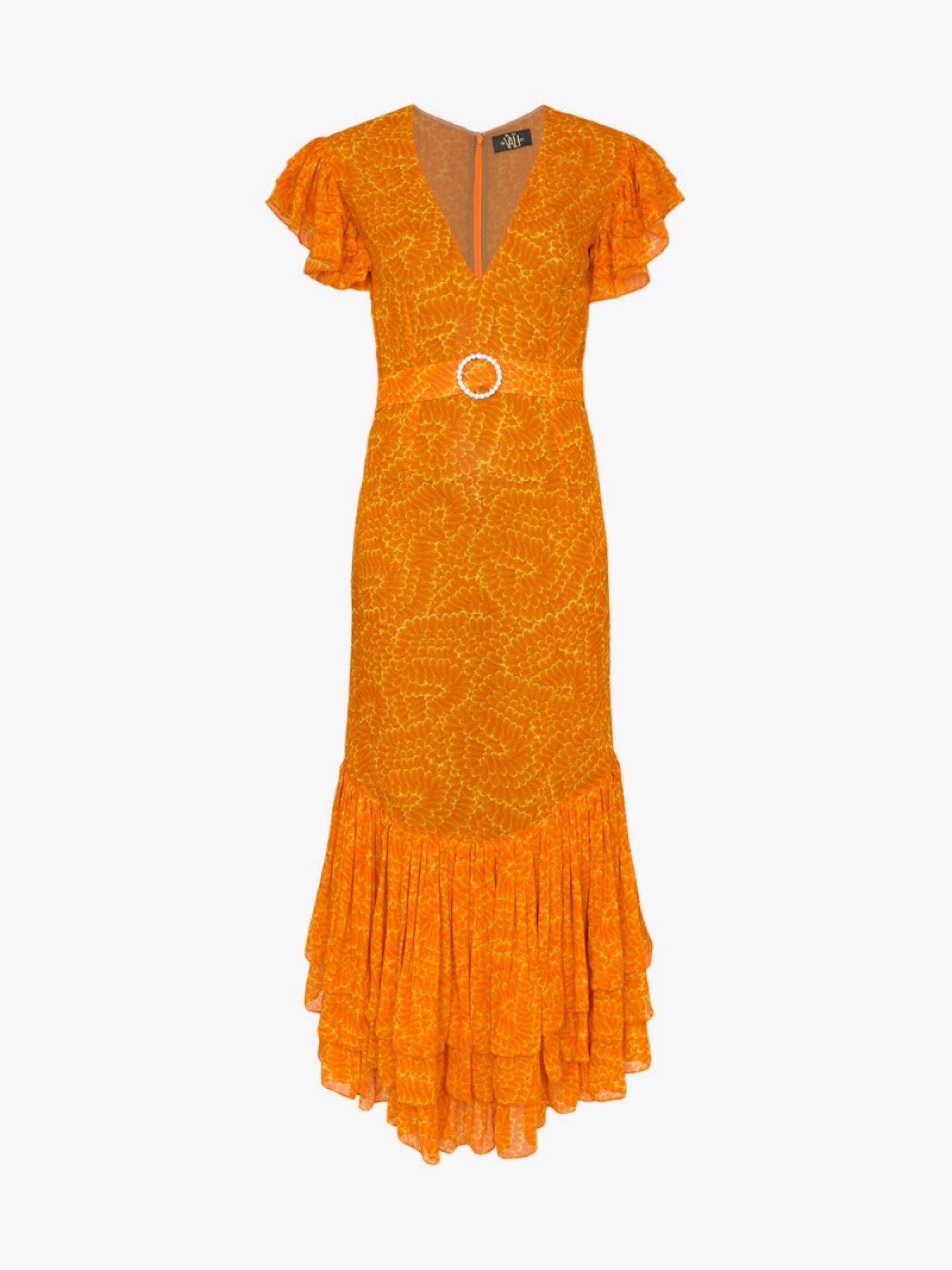 De La Vali Polonia Ruffle Hem Dress