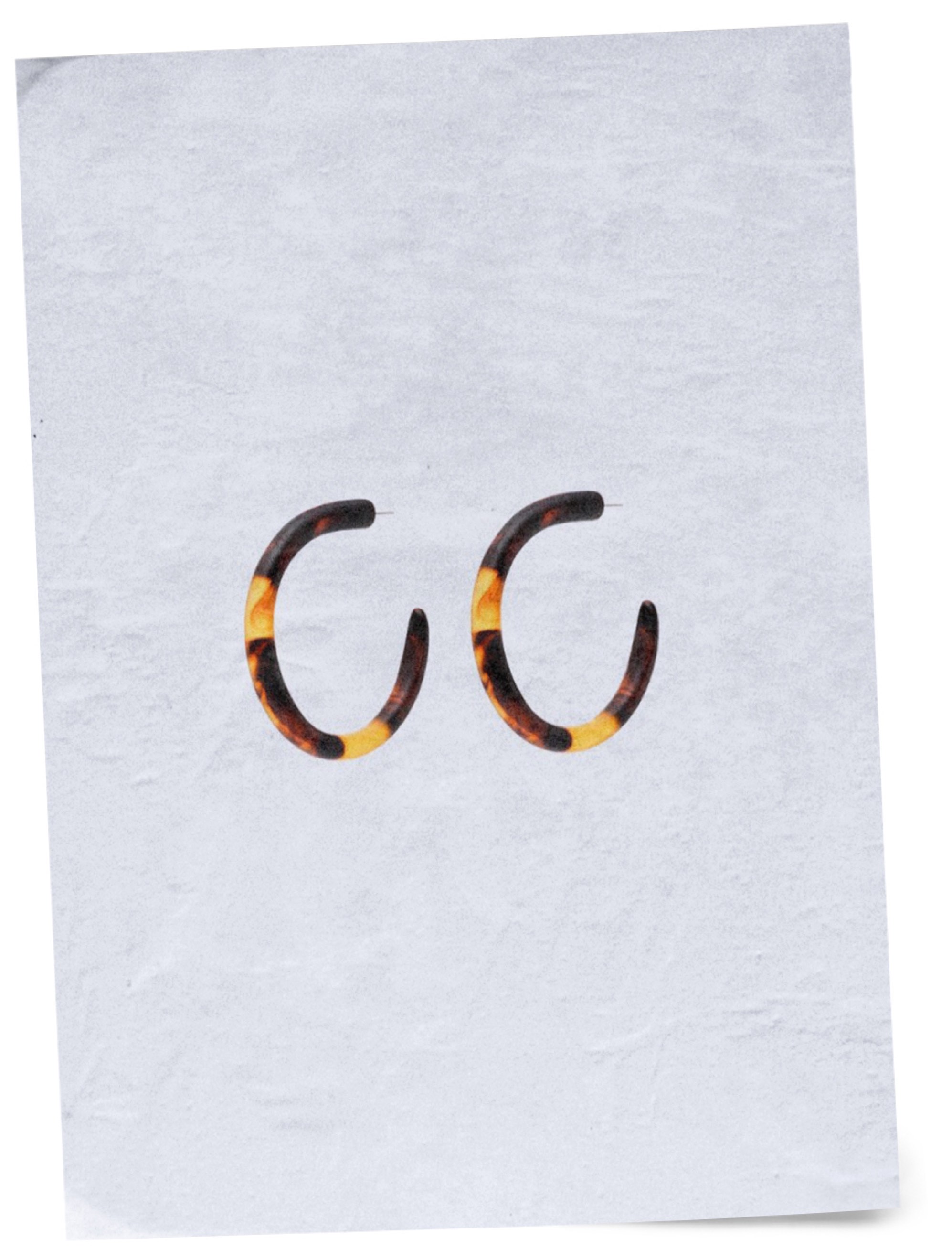 Dinosaur Designs Brown Tortoiseshell Hoop Earrings