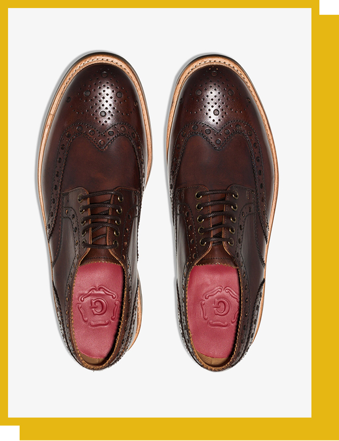 Grenson Brown Archie Leather Brogues