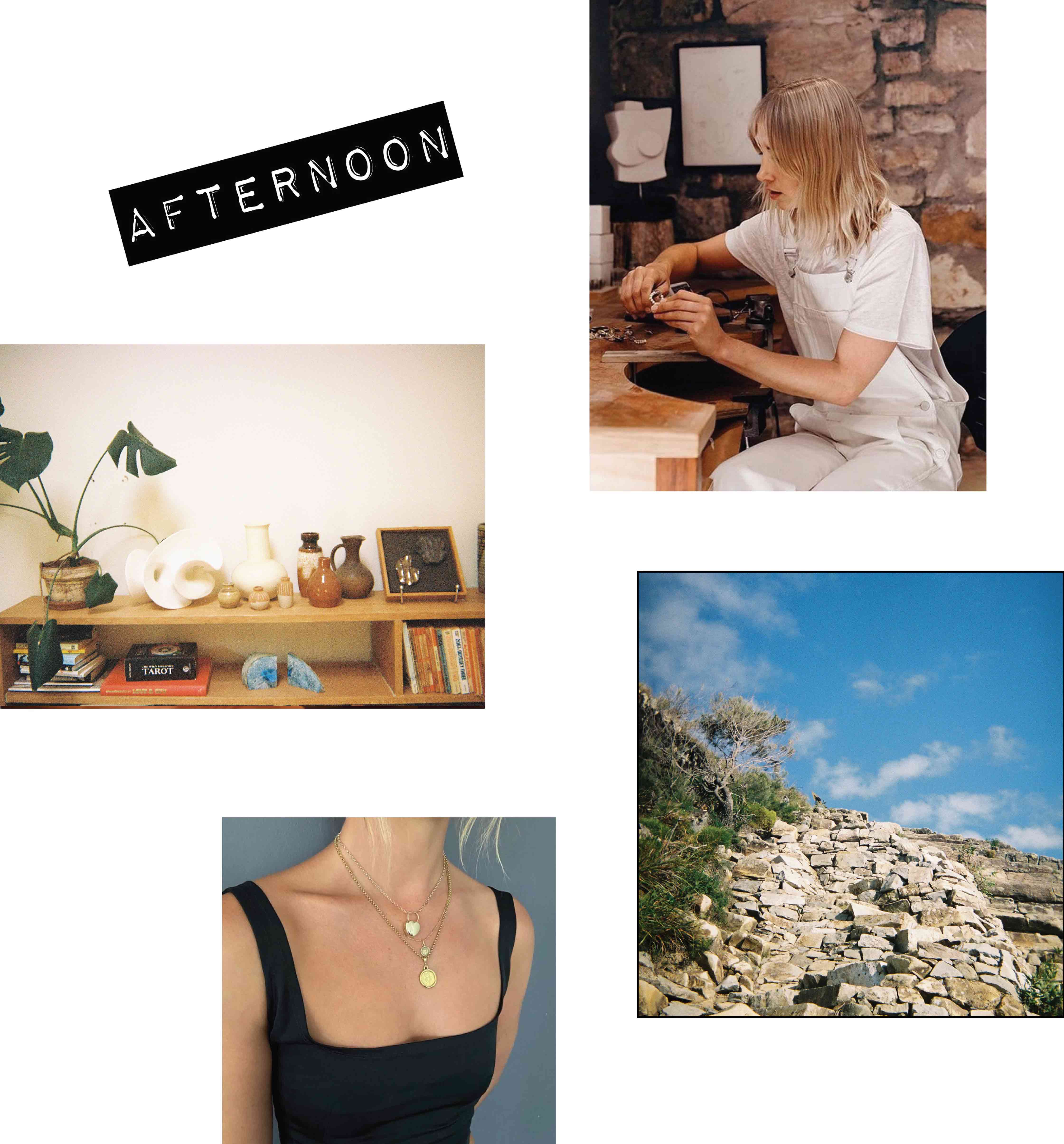 Jewellery designer Holly Ryan in her studio