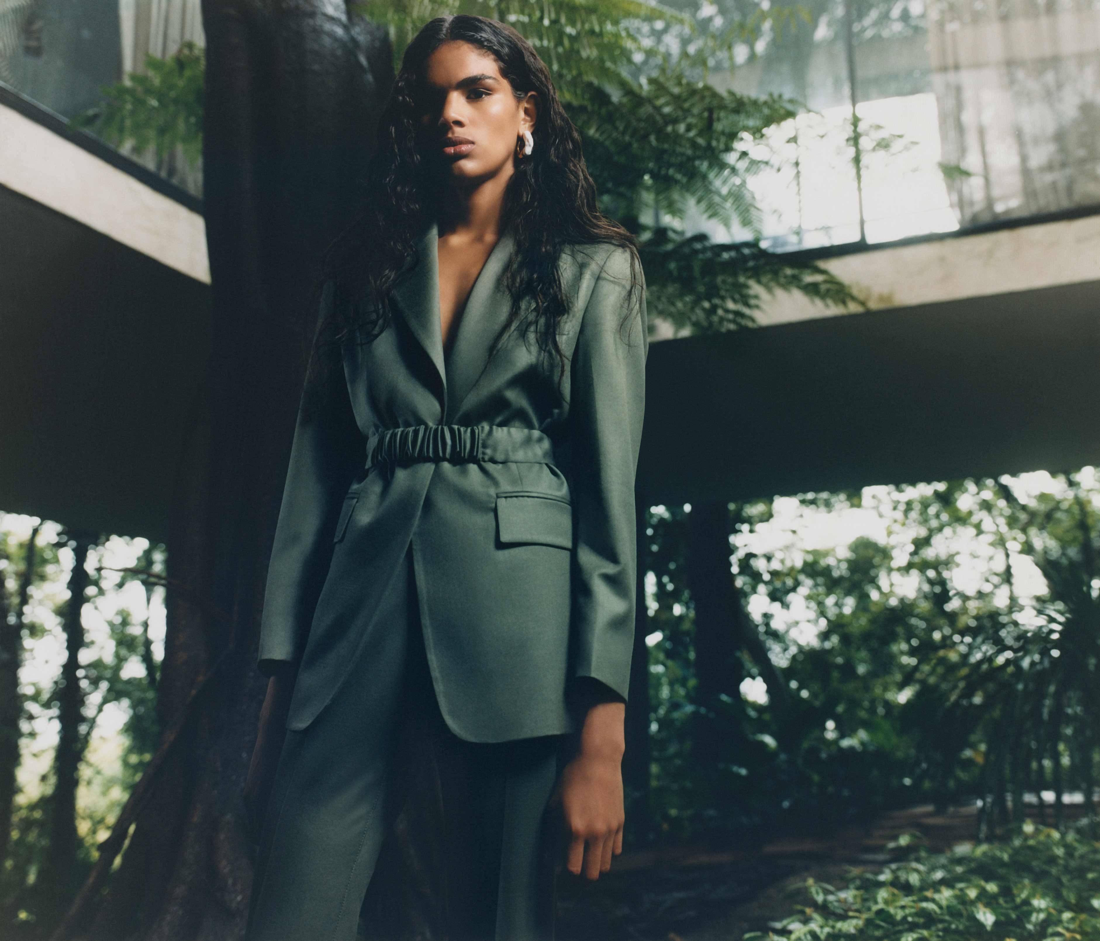 Model wears Bottega Veneta