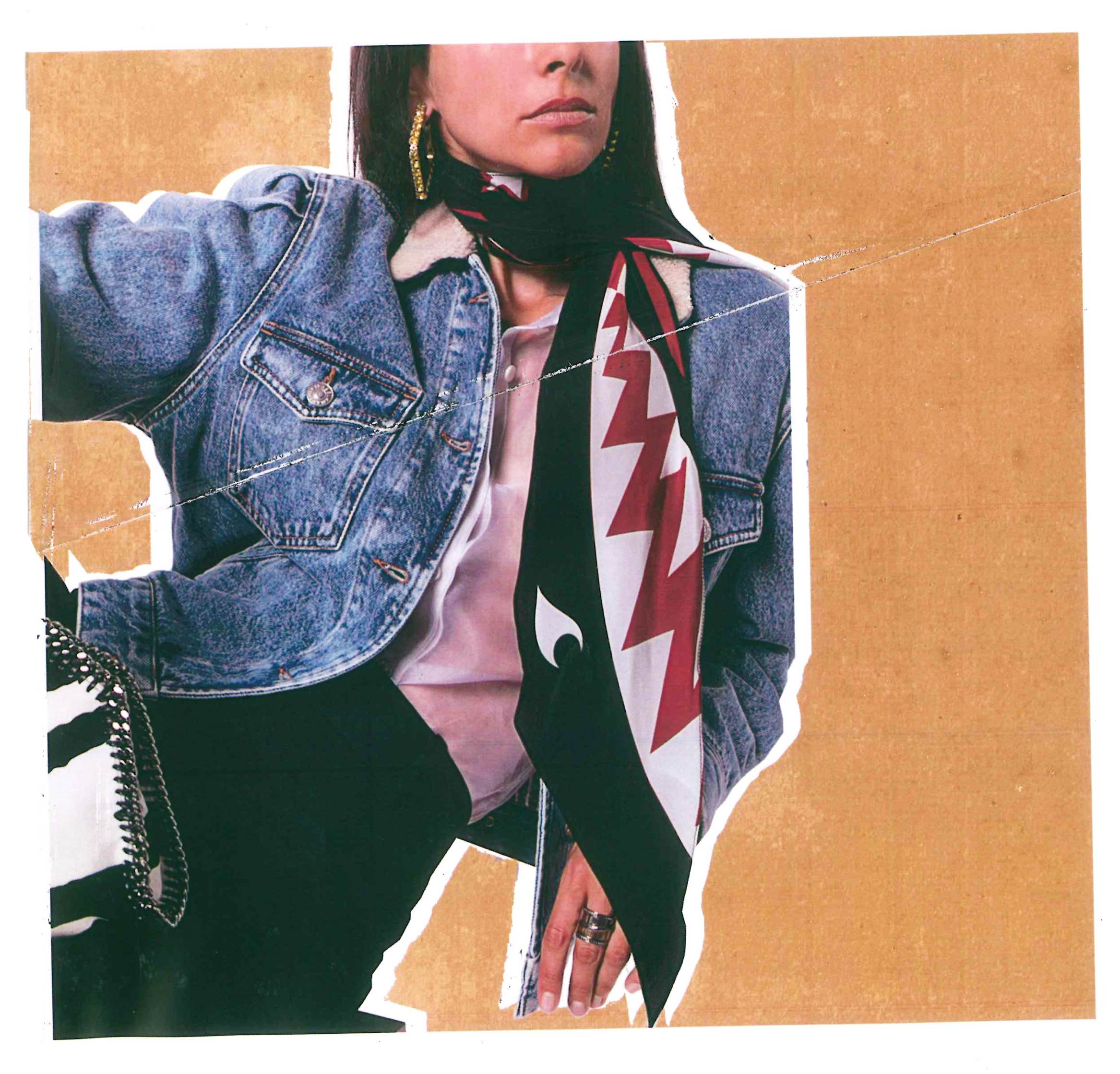 rockins multicoloured shark print silk scarf scarves
