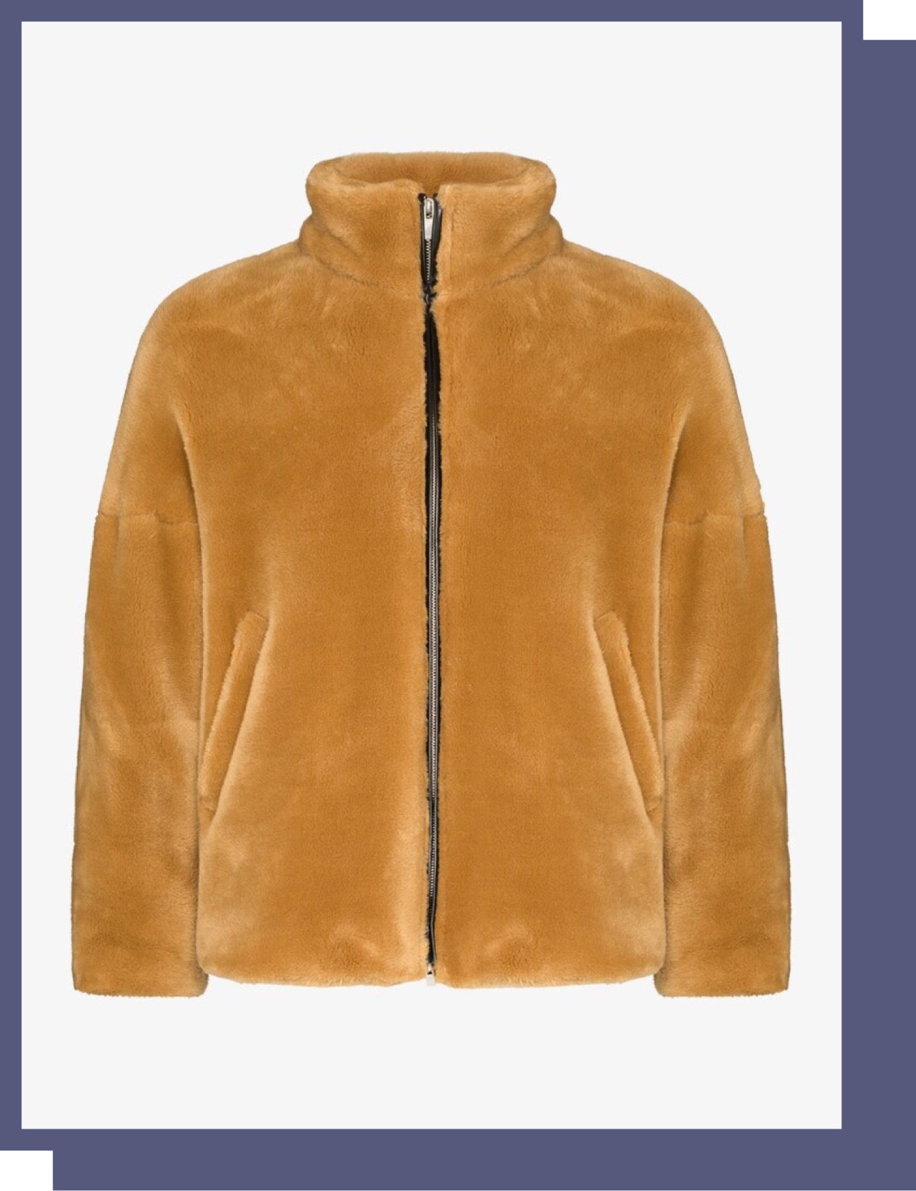 Sulvam Faux Fur Zip Jacket