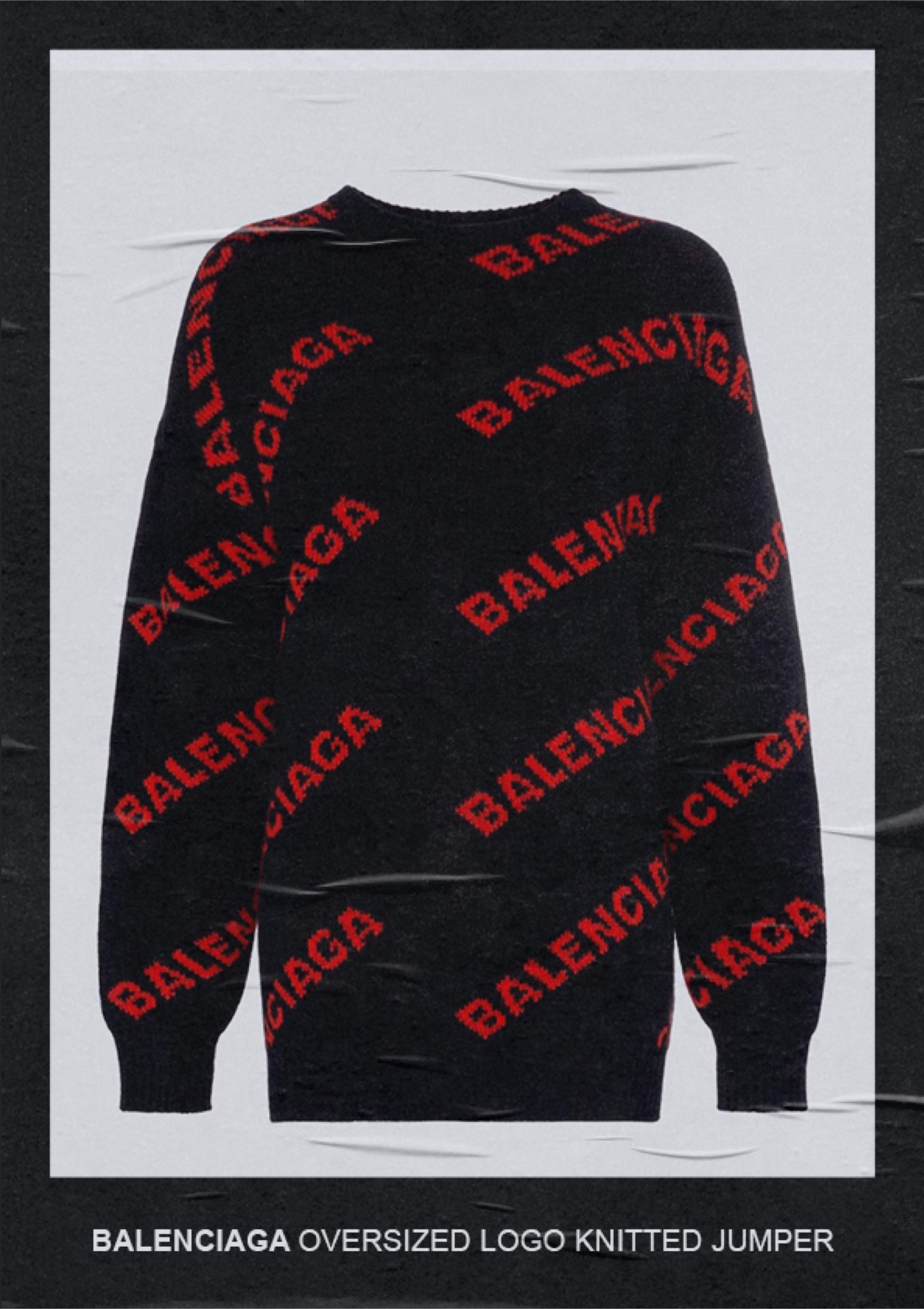 Balenciaga Oversized Logo Knitted Jumper