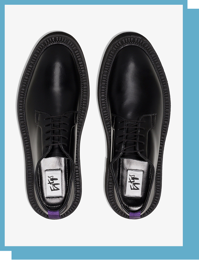 Eytys Black Alexis Leather Derby Shoes