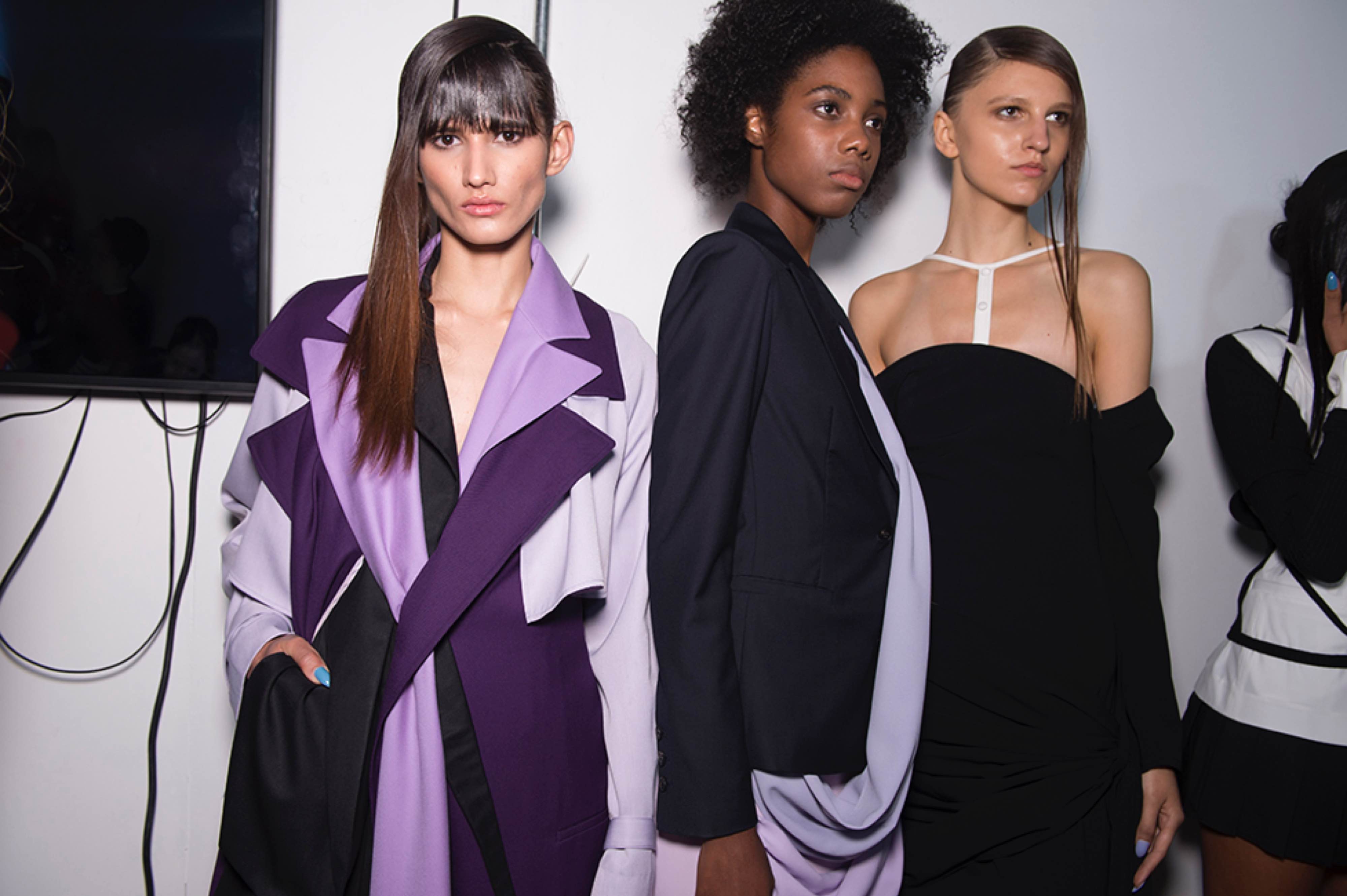 Models backstage at the Marta Jakubowski SS20 show shot by Jasan Lloyd Evans.