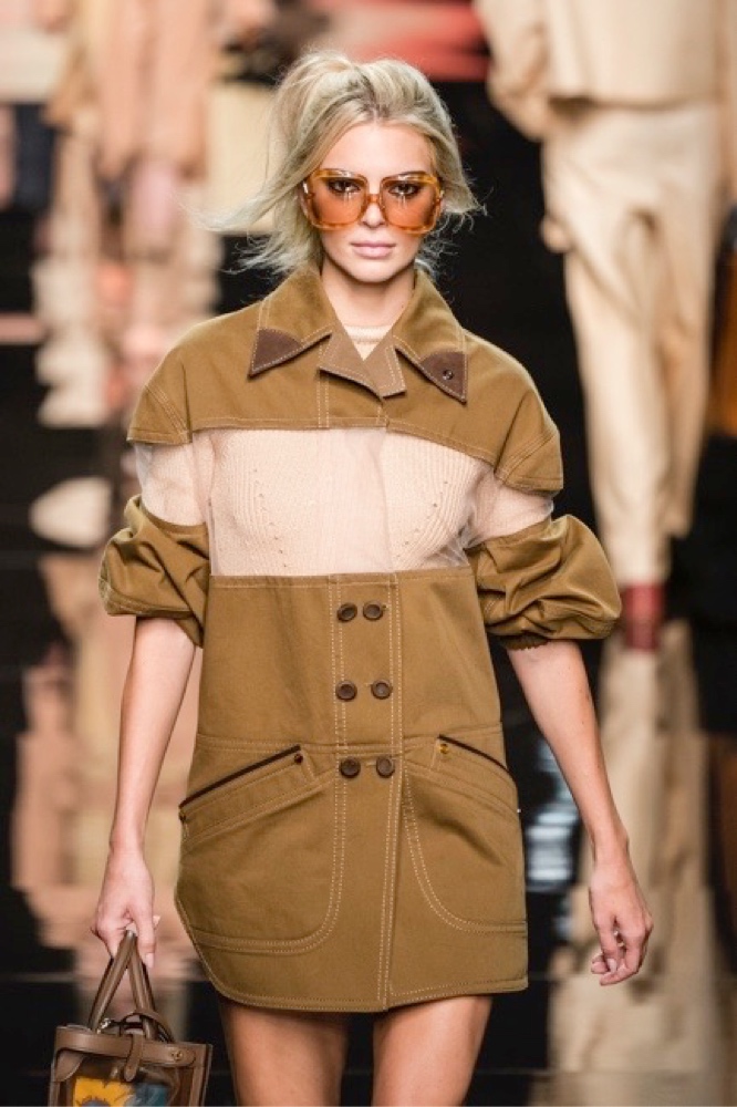 Kendall Jenner walking at the Fendi SS20 show