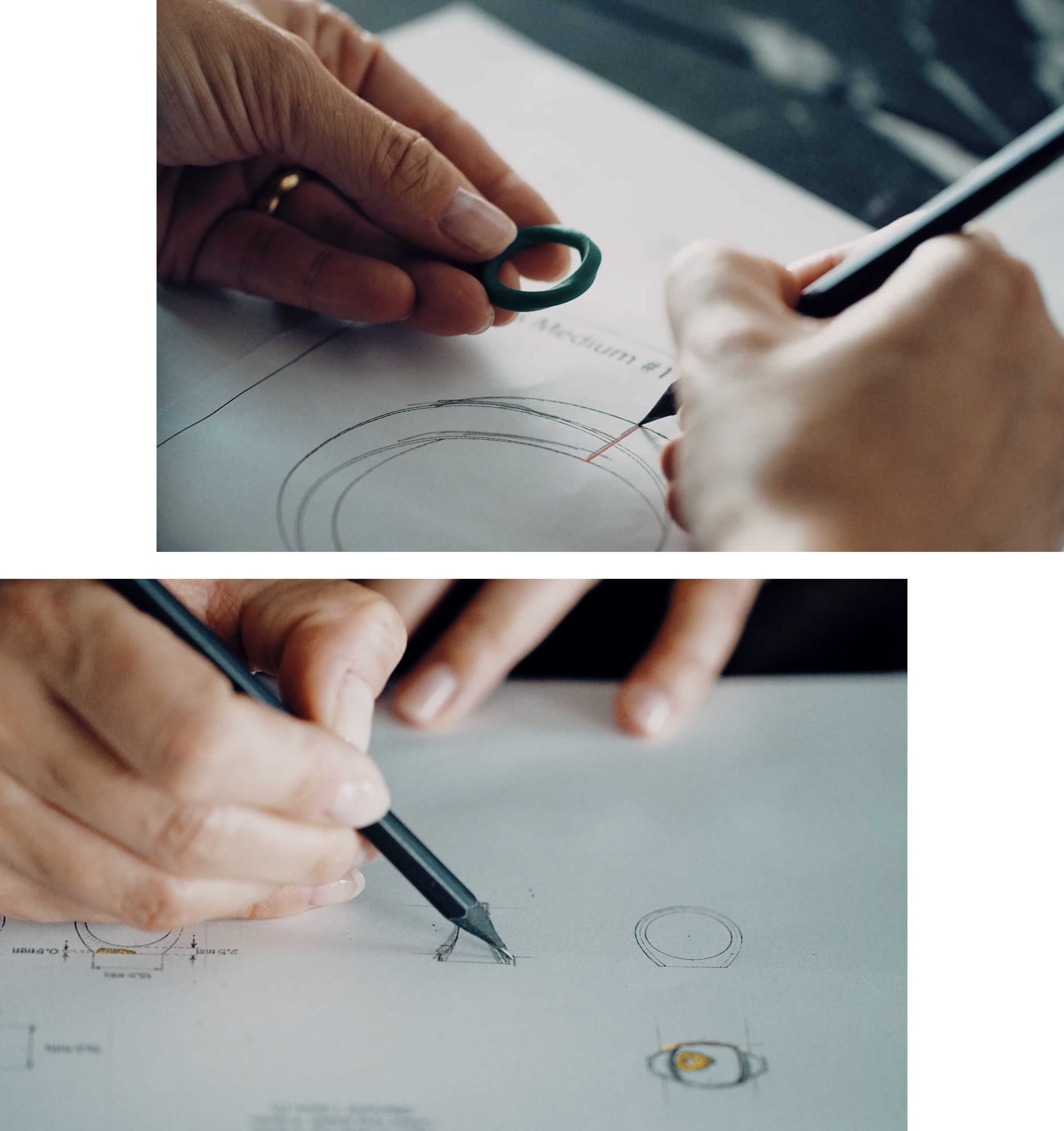 “Sketching jewellery ideas for our new collection.