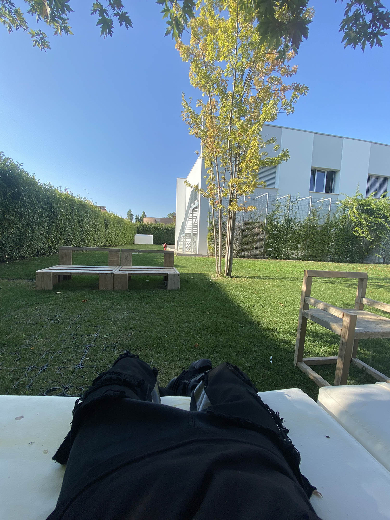 “A little break in the garden to collect my thoughts.”